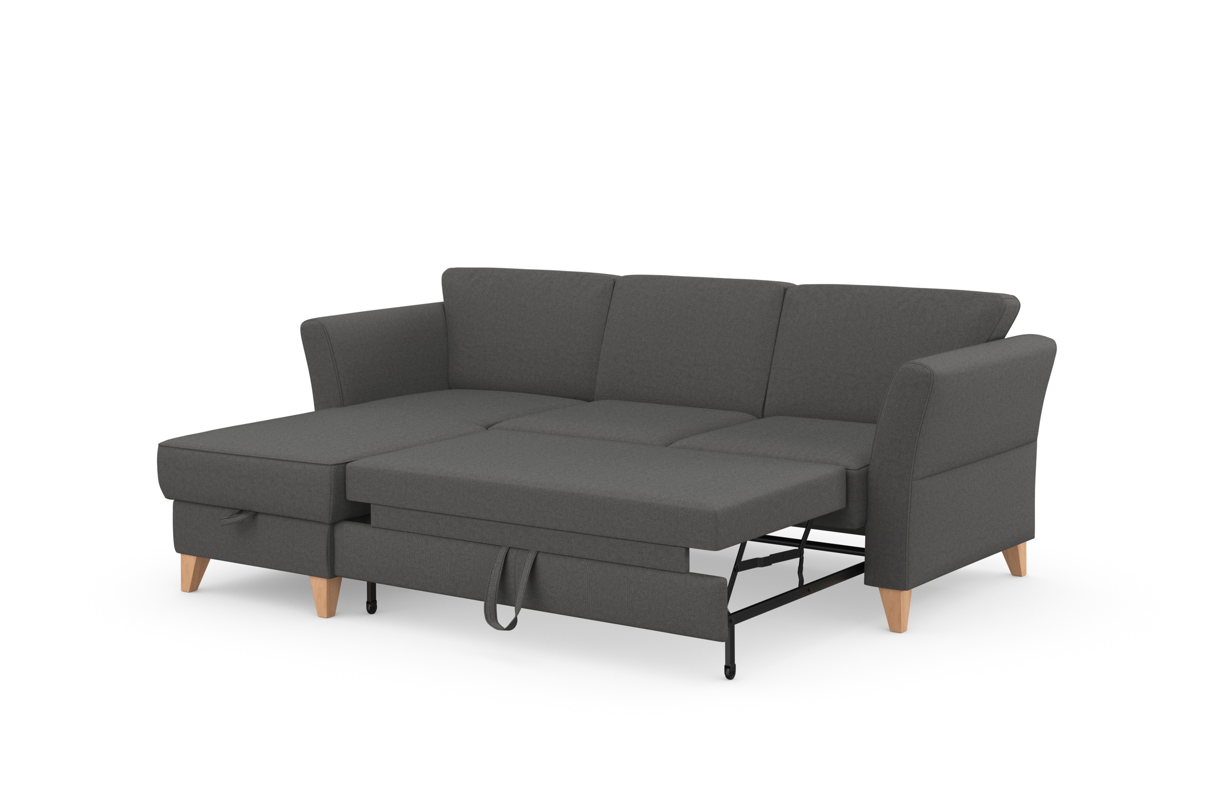 sit&more Ecksofa »Visby L-Form«, Wahlweise mit Bettfunktion und Bettkasten, frei im Raum stellbar