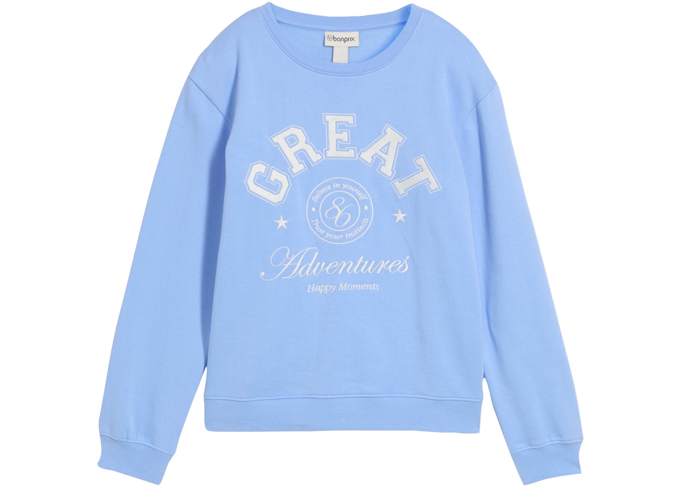 bonprix Sweatshirt , mit Statement-Druck, aus Baumwolle, Regular Fit
