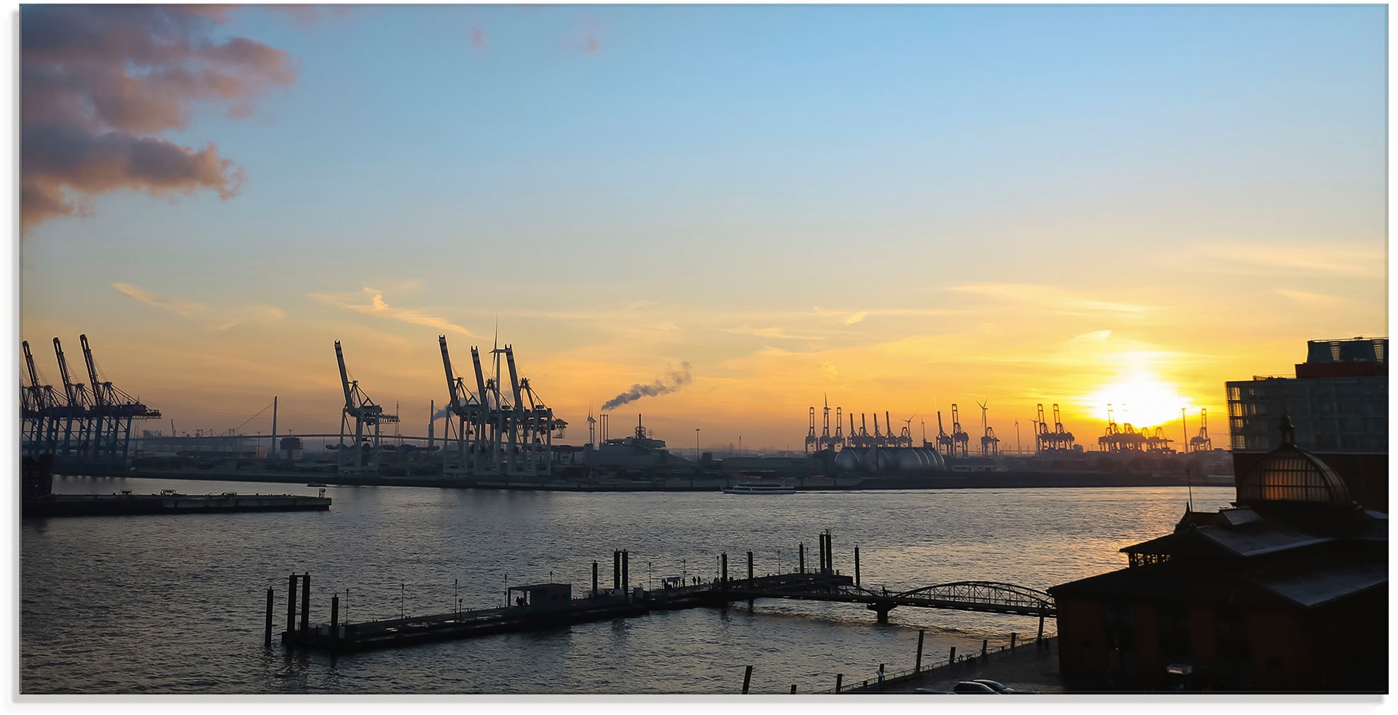 Image of elbgestoeber Glasbild »Elbblick«, Gewässer, (1 St.) bei Ackermann Versand Schweiz