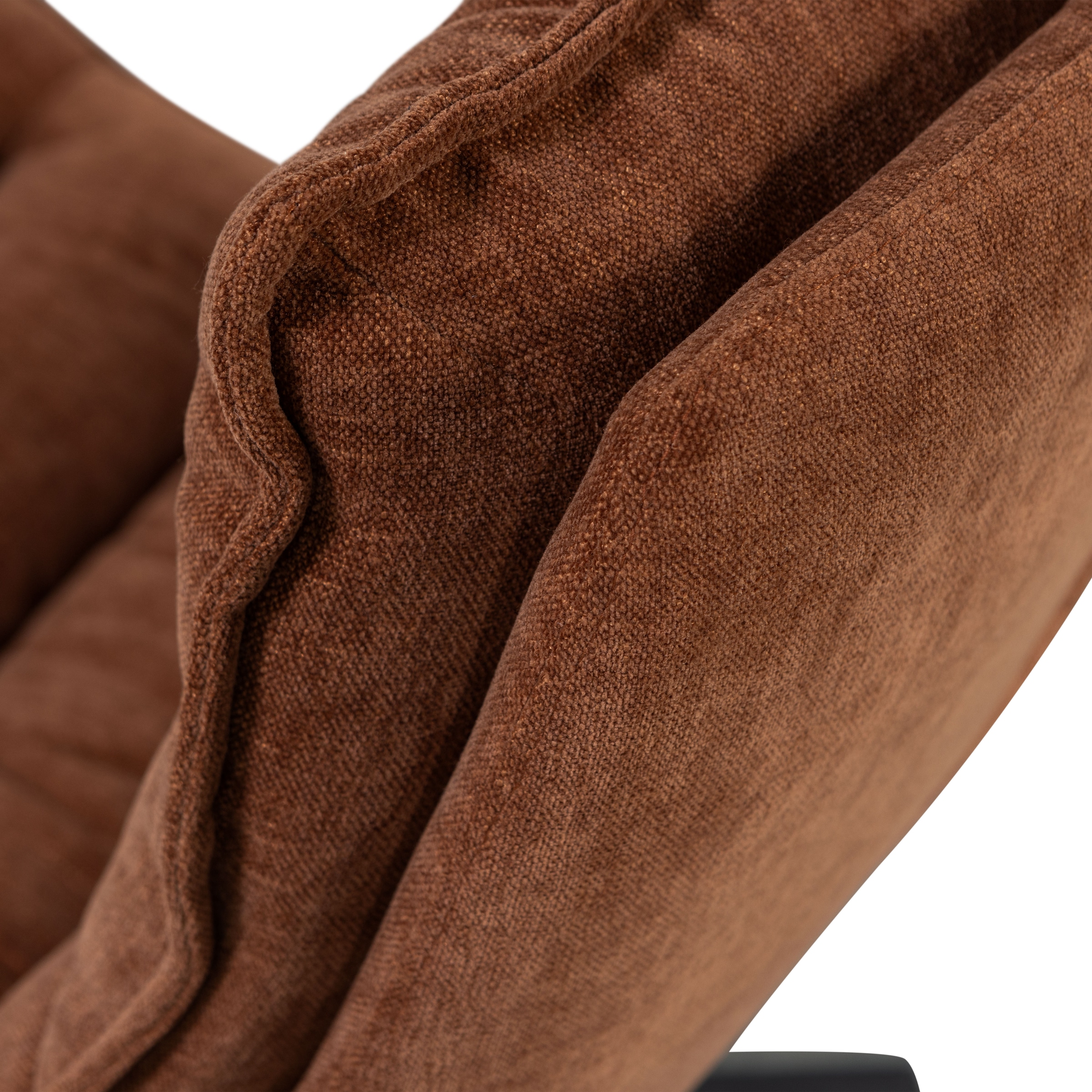 WOOOD Fauteuil pivotant »Kube mit Drehmechanismus inkl. Hocker B 74 x T 89 x H 100 cm« revêtement Newt-Chenille, haute résistance à l'usure, capacité de charge 120 kg