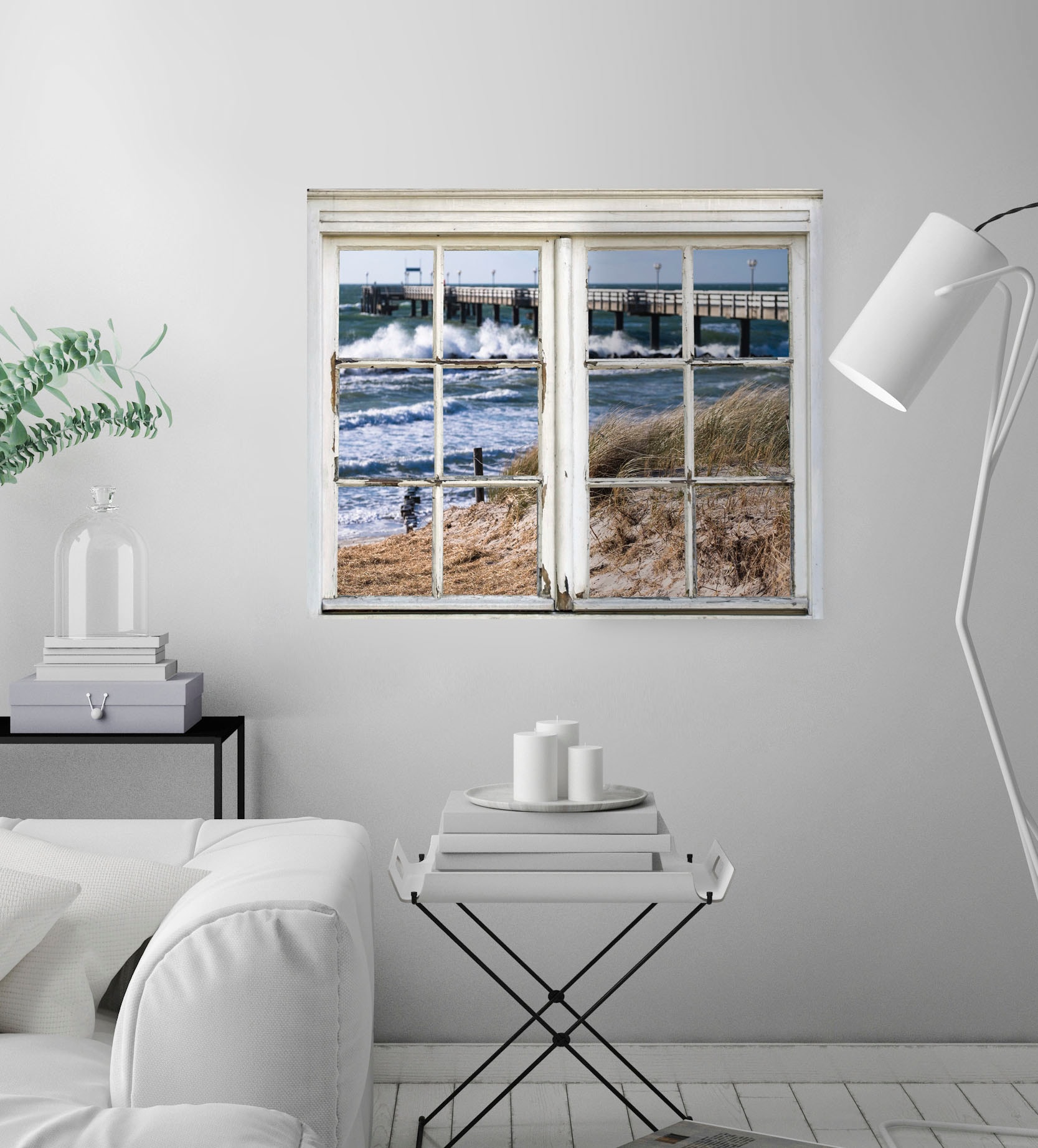 Image of queence Wandsticker "Steg im Meer" Wandsticker, Wandbild, Steg, Meer, selbstklebend