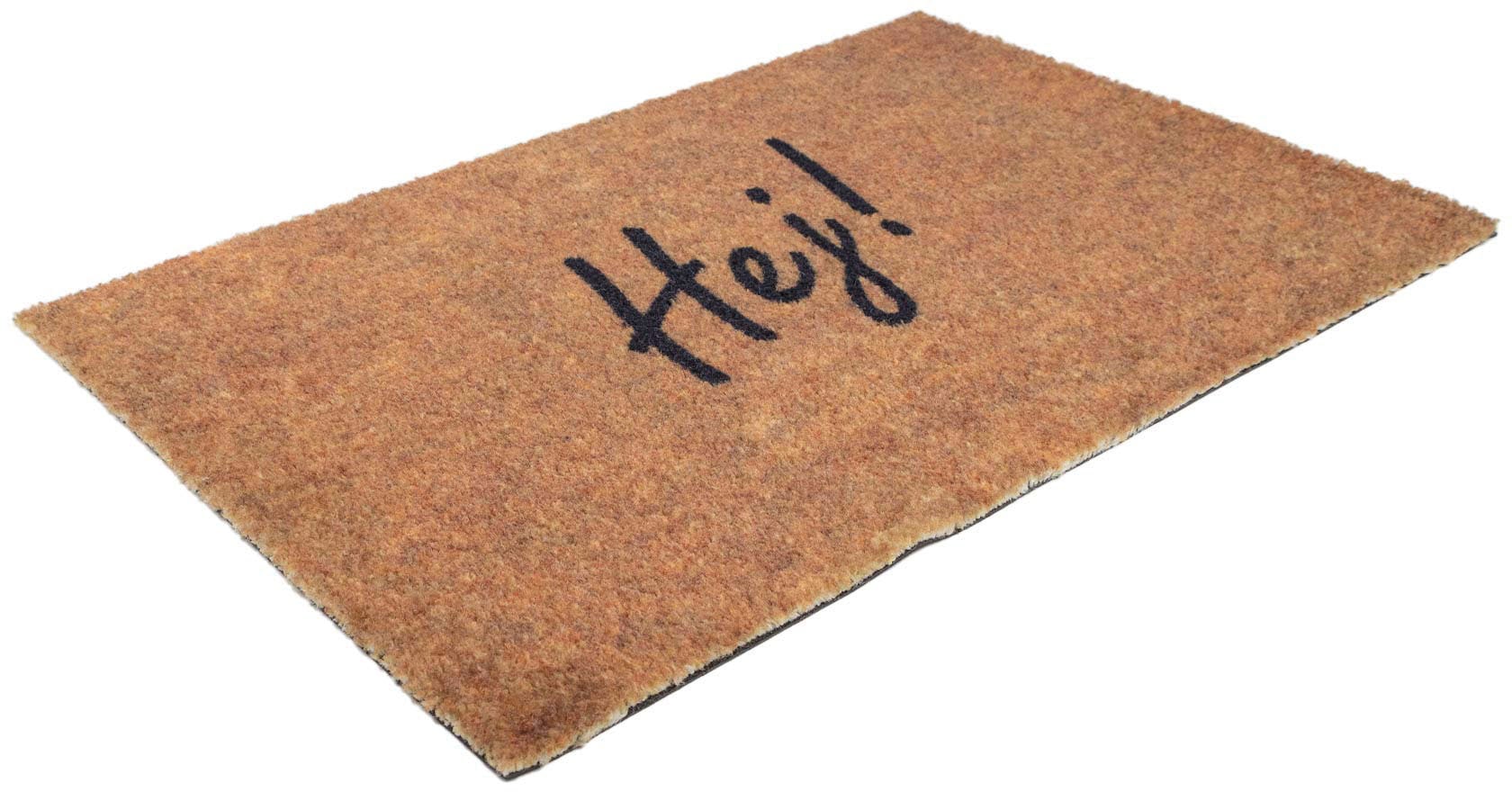 Image of Primaflor-Ideen in Textil Fussmatte "Schmutzfangmatte COUNTRY, Hey" rechteckig 7 mm Höhe Schmutzfangmatte, Kokos-Optik, mit Spruch, rutschhemmend, waschbar
