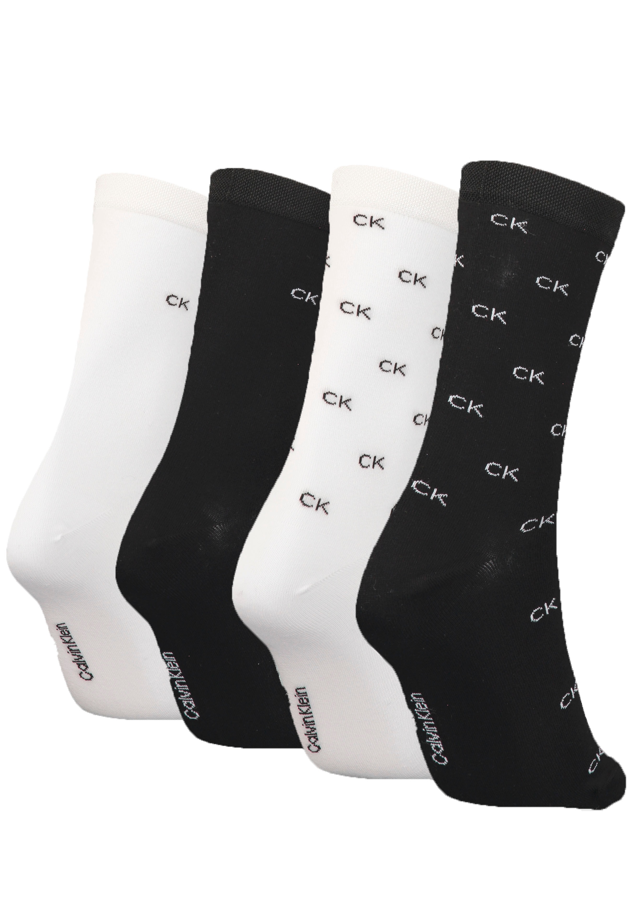 Calvin Klein Socken, (Packung, confortablement WOMEN Acheter 4 4P PACK HOLIDAY SOCK Paar), AOP CK