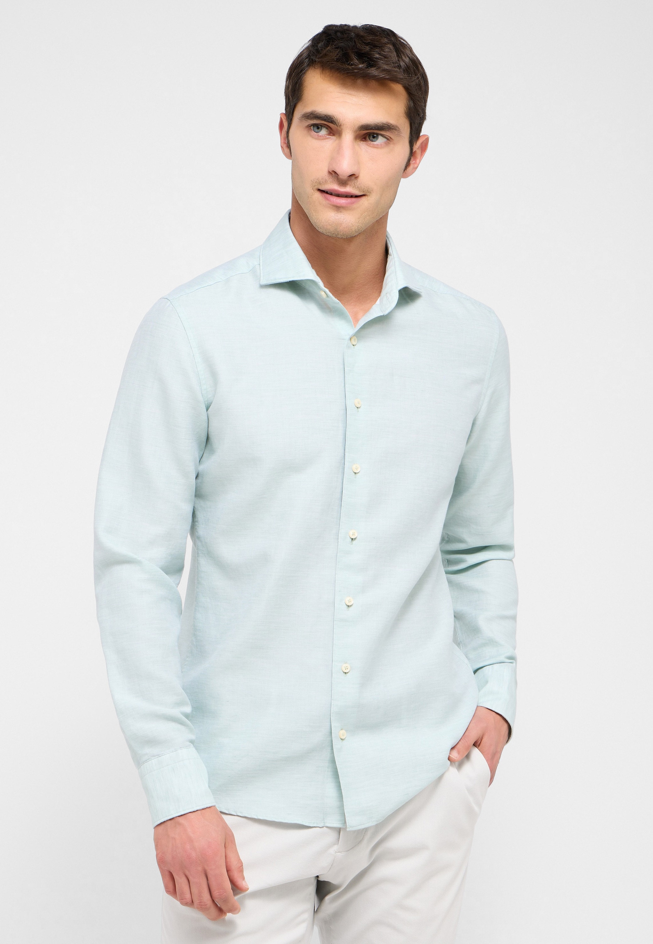 Image of Eterna Langarmhemd "SLIM FIT" EASY IRON (bügelleicht)