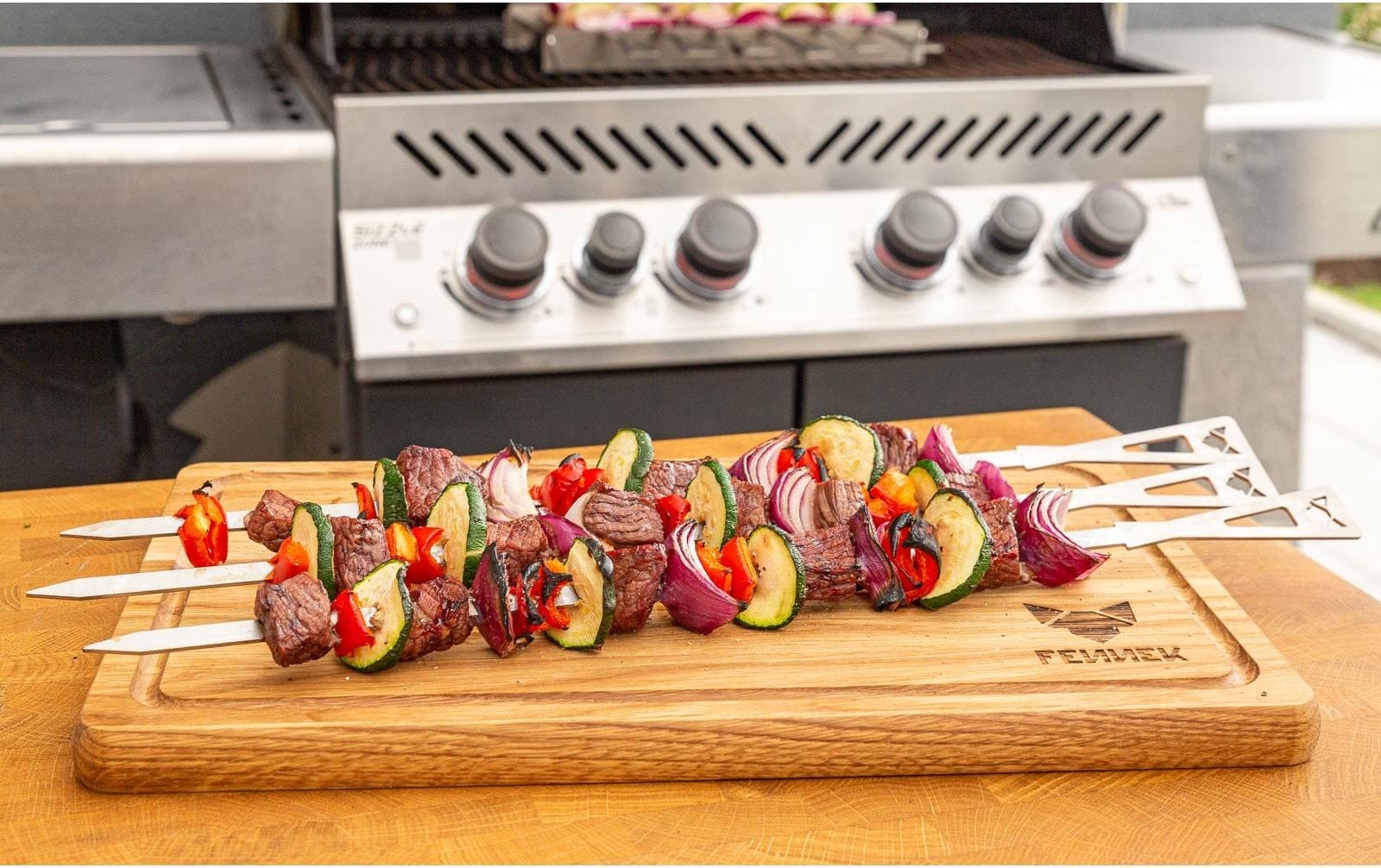 Fennek Grill Grillspiess »Set lang, 6 Stück«, (6 St.)