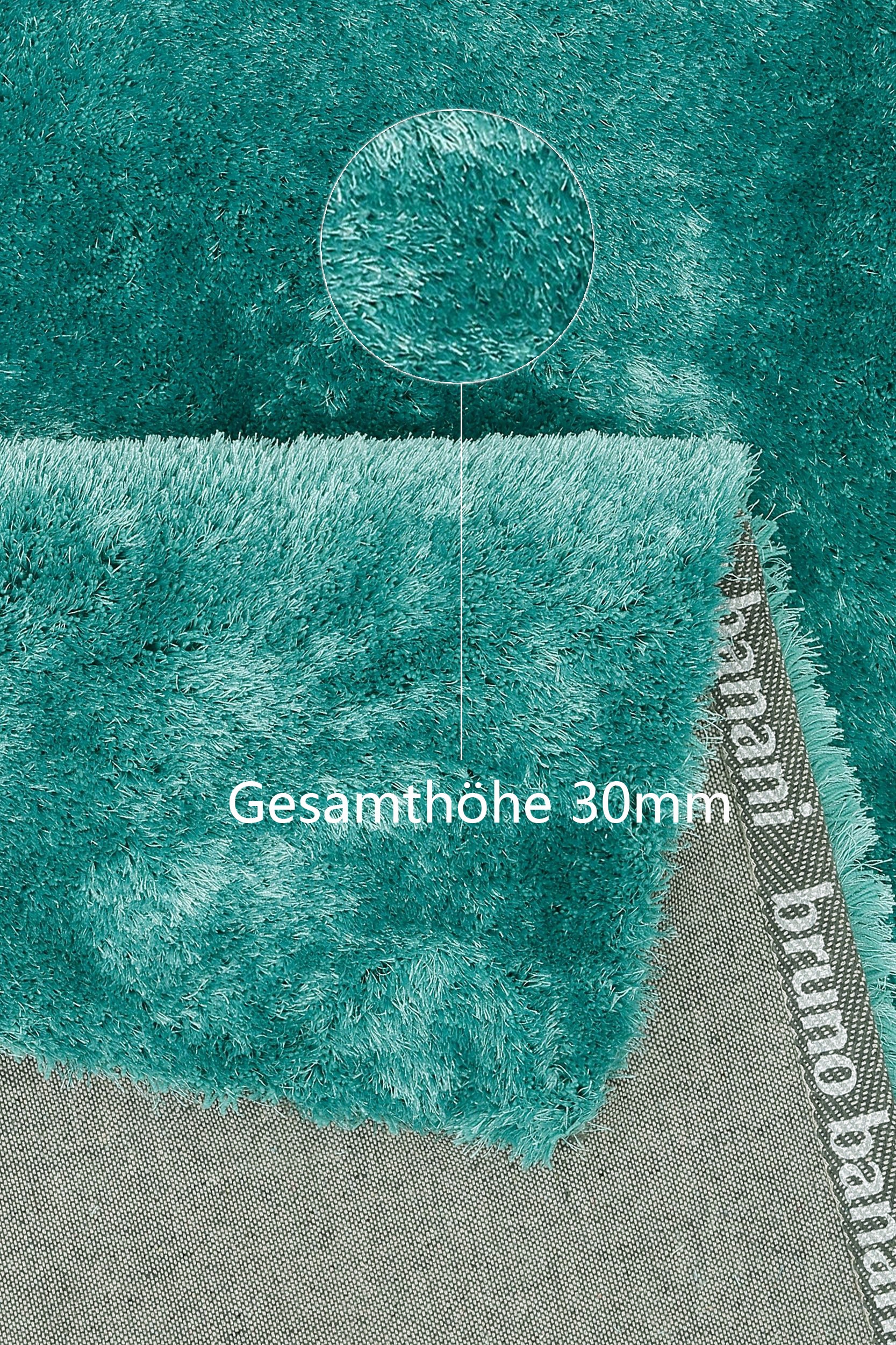 Bruno Banani Teppich »Dana Teppich, besonders weich und kuschelig, Kundenliebling«, rechteckig, 30 mm Höhe, uni, Mikrofaser Teppiche, Wohnzimmer, Schlafzimmer, Esszimmer