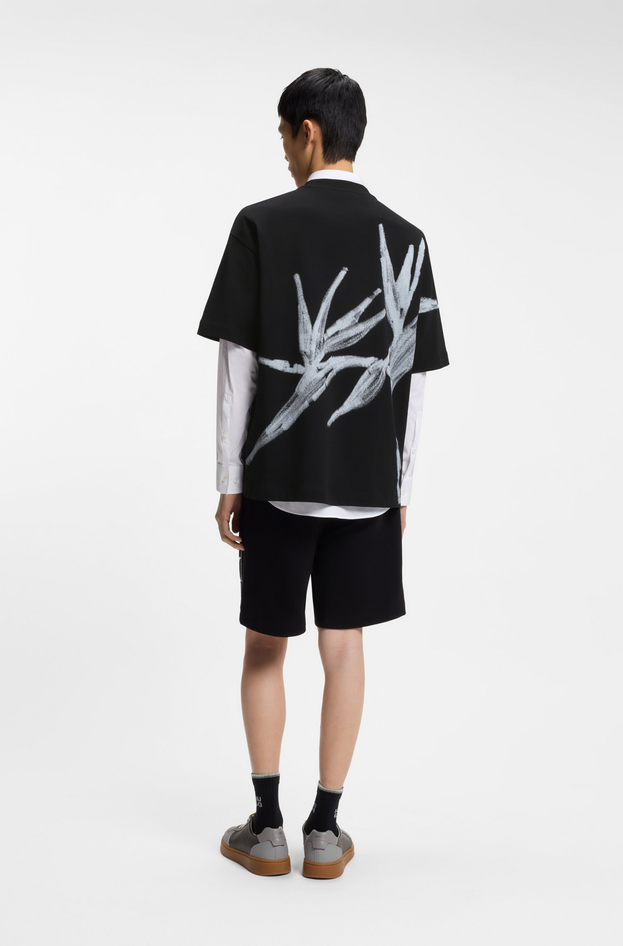 HUGO T-shirt »Dariso« Basic, Oversize Fit, reine Baumwolle