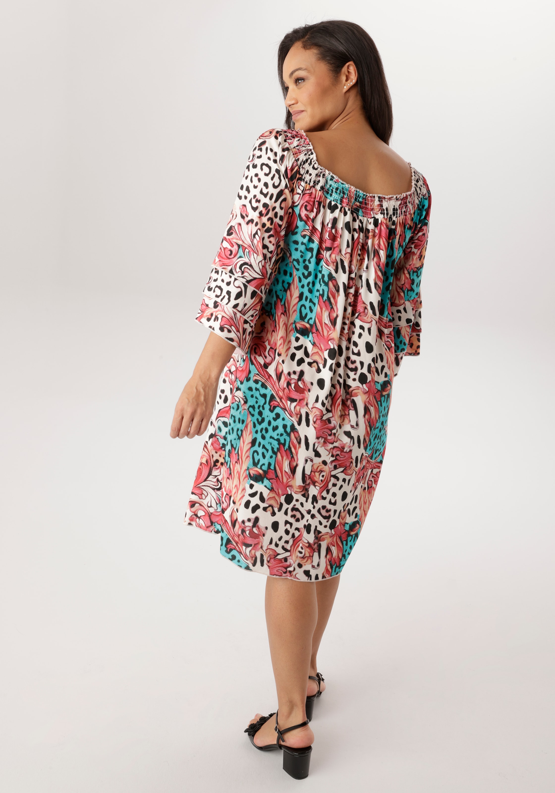 Aniston PLUS Robe chemisier mit Gummizug am Ausschnitt- NEUE KOLLEKTION