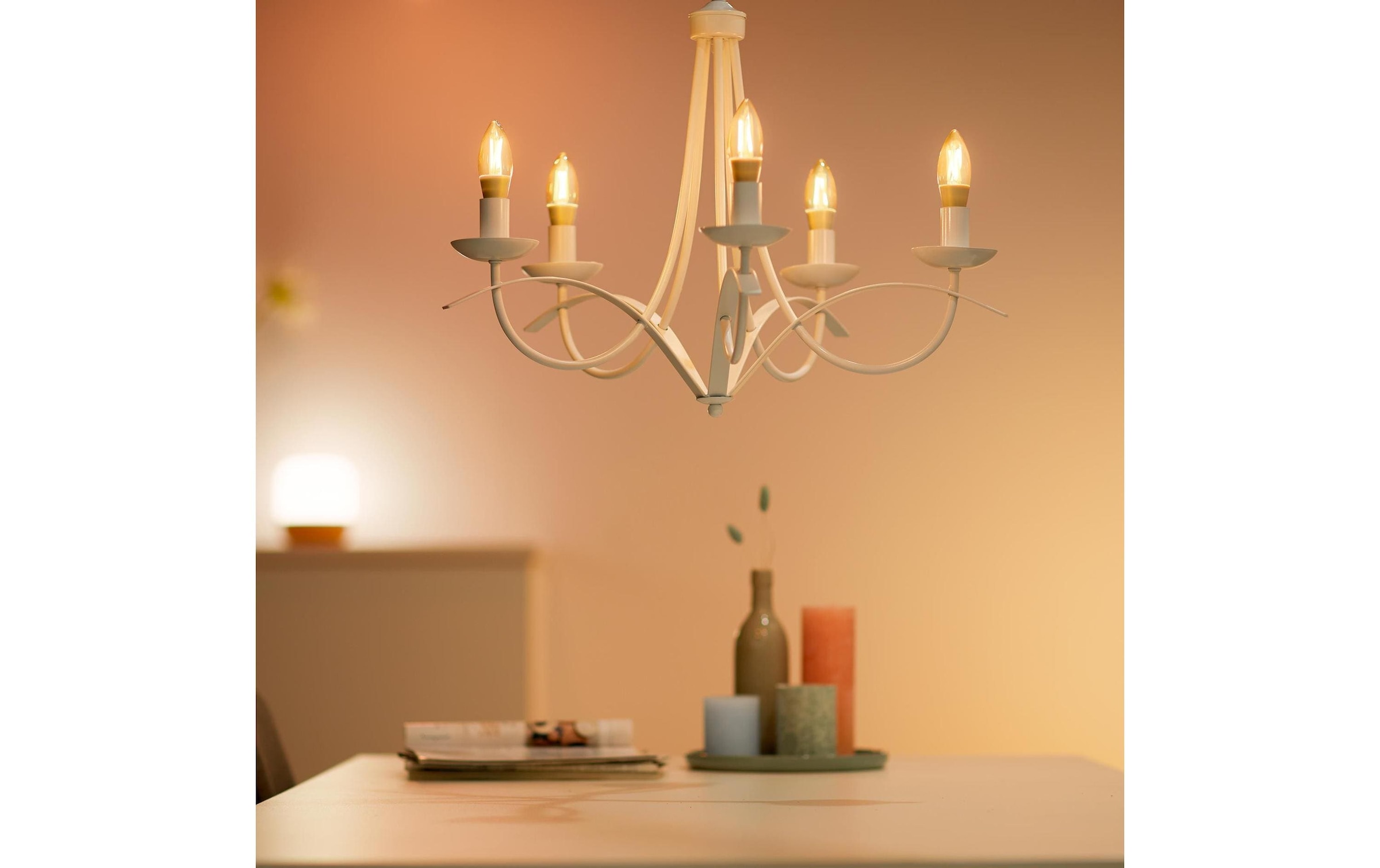 WiZ LED-Leuchtmittel »4.9W (25W) E14 B35 Filament Amber Einzelpack«, E14