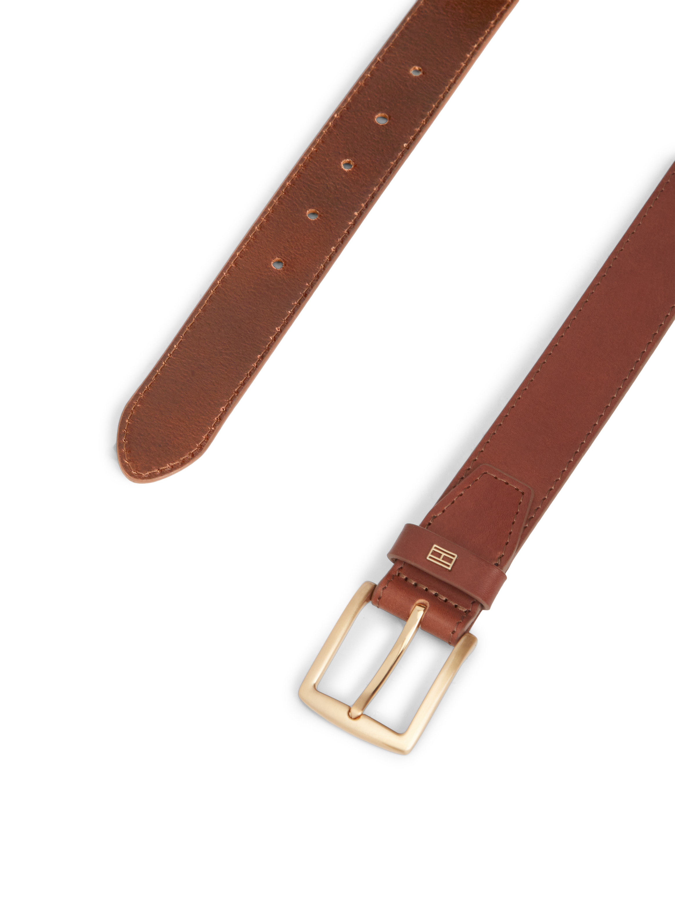 Tommy Hilfiger Ceinture en cuir »DENTON ELEVATED 3.5 cm breit« avec finition lisse