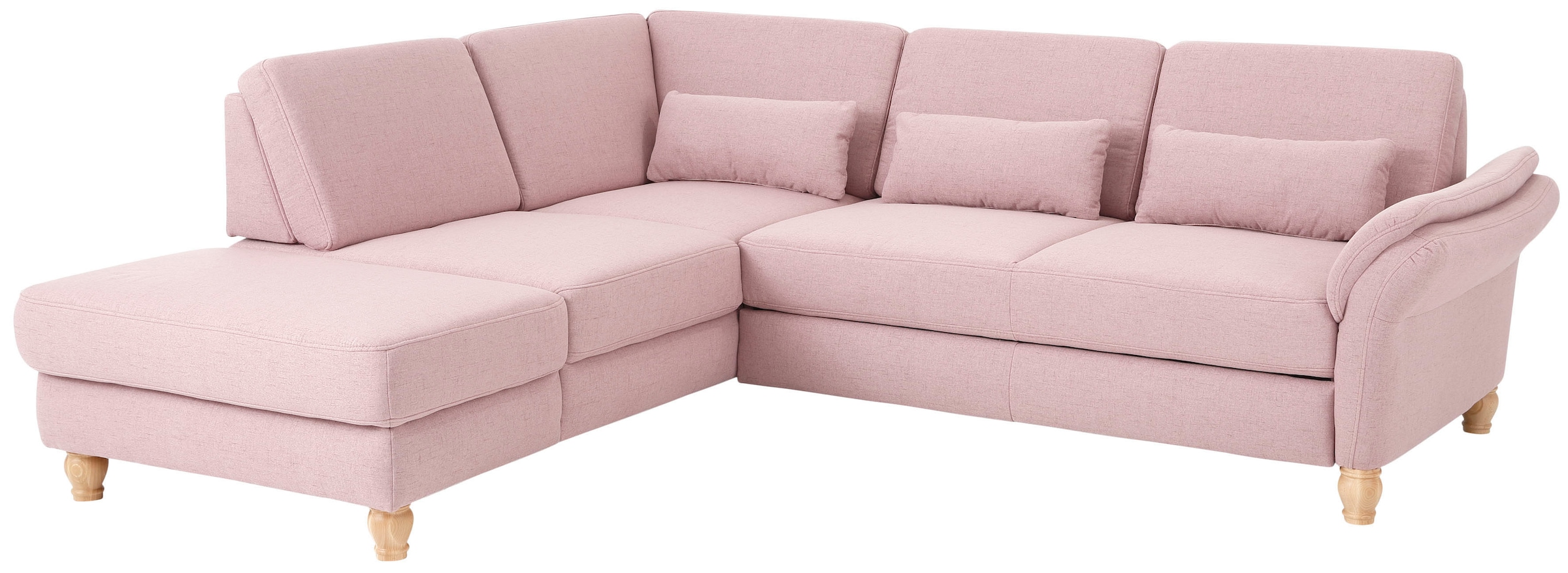 Home affaire Ecksofa »Palace L-Form« incl. Sitztiefenverstellung, wahlweise mit Bettfunktion und Stauraum