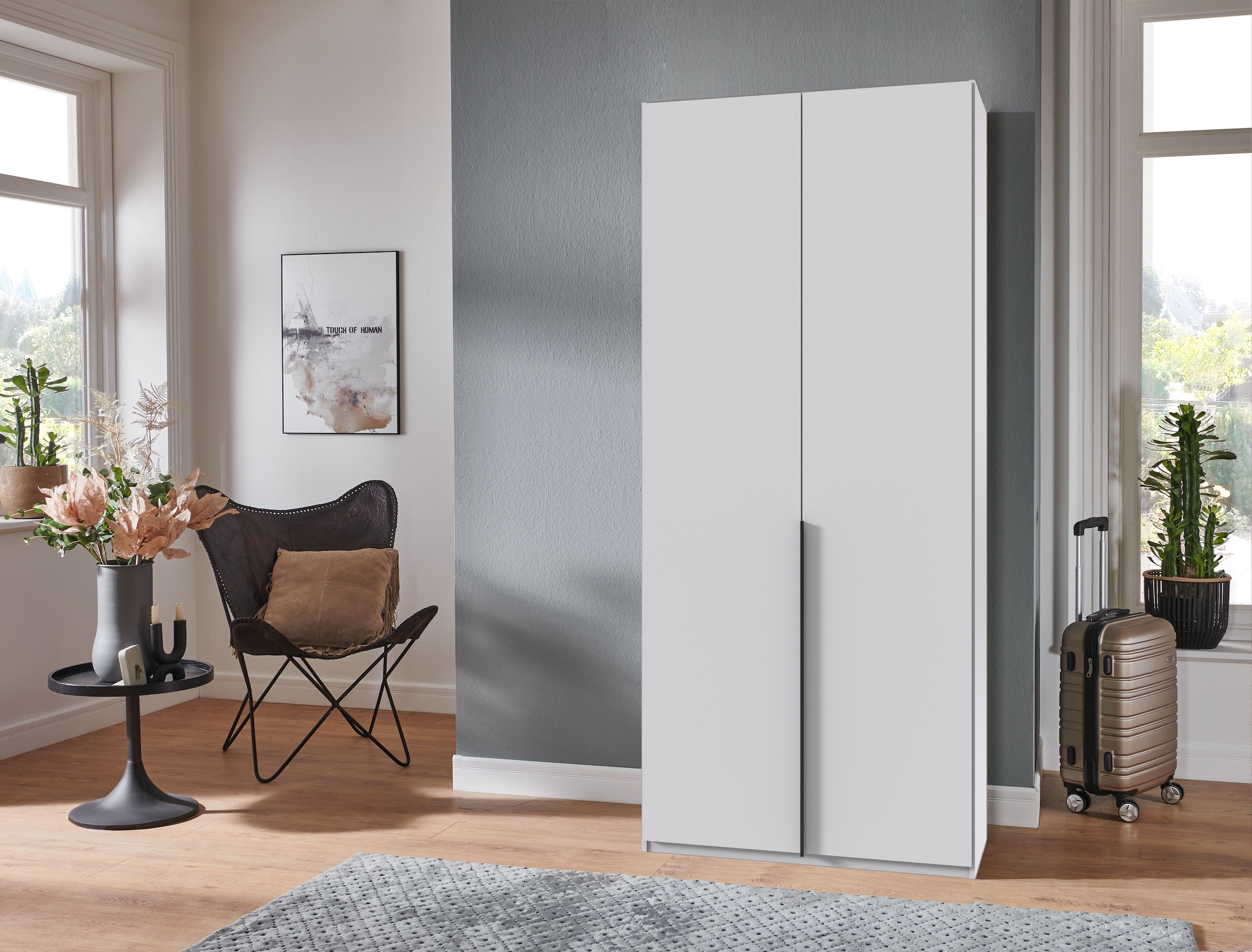 Wimex Armoires à vêtements »Mugano,in 5 Breiten,2 Höhen,2 Tiefen, viele Farben, Made in Germany« in Basic oder Premium Ausstattung,  mit langen Griffen aus Metall, mit oder ohne Spiegel