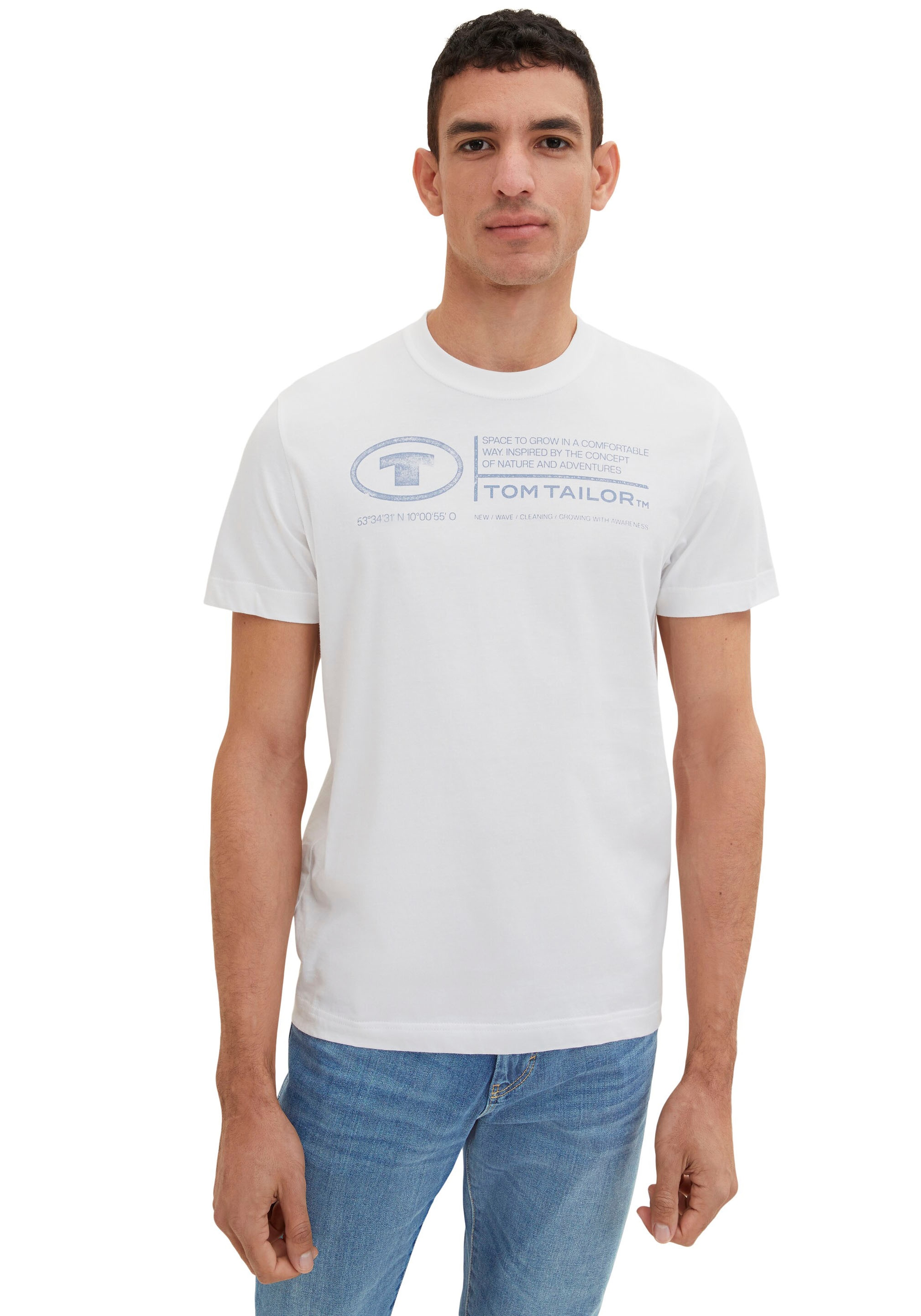 TOM TAILOR Print-Shirt »Tom Tailor Herren T-Shirt Frontprint«