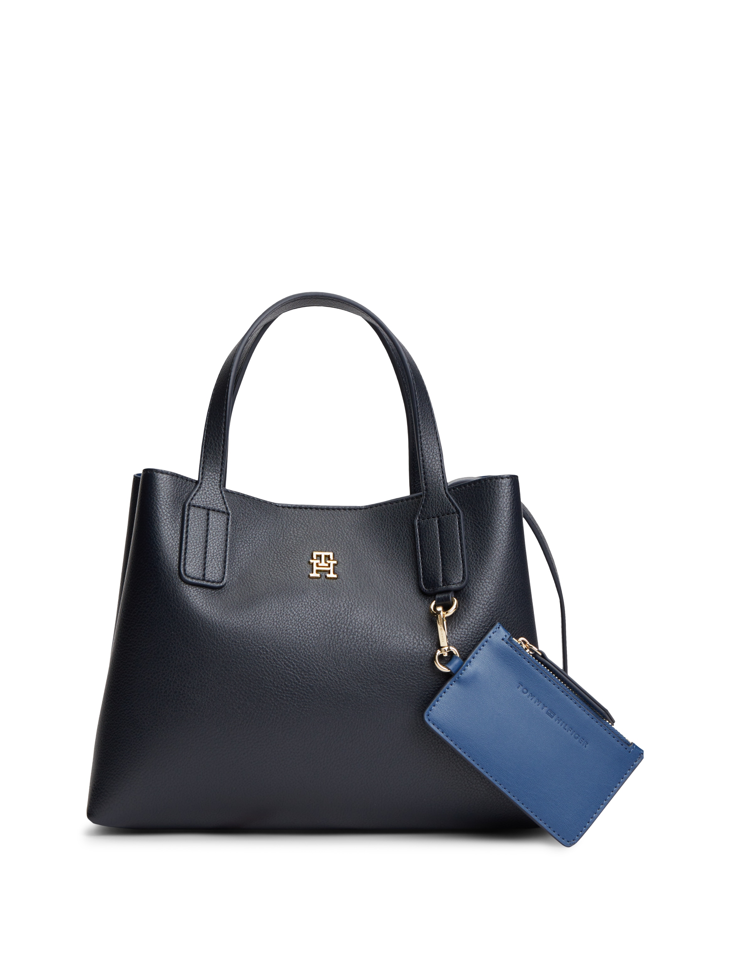 Image of Tommy Hilfiger Henkeltasche "TH ICON MINI SATCHEL" Damen Tragetaschem Umhängetasche mit abnehmbarem RV-Täschchen
