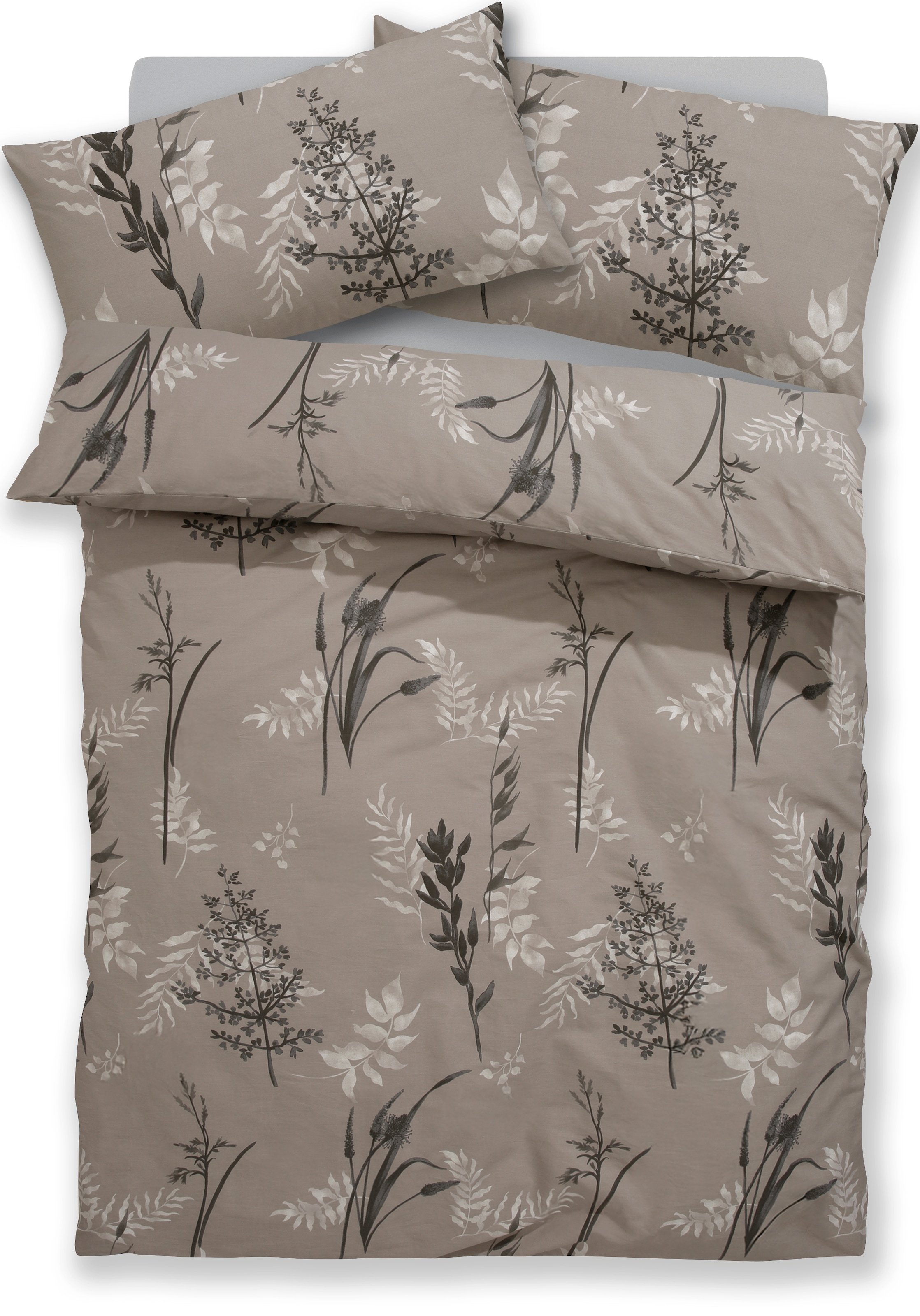 BIERBAUM Linge de lit »Hellena« 2 cuis tlg. in Gr. 135x200 oder 155x220 cm, 100% Baumwolle, Gräser