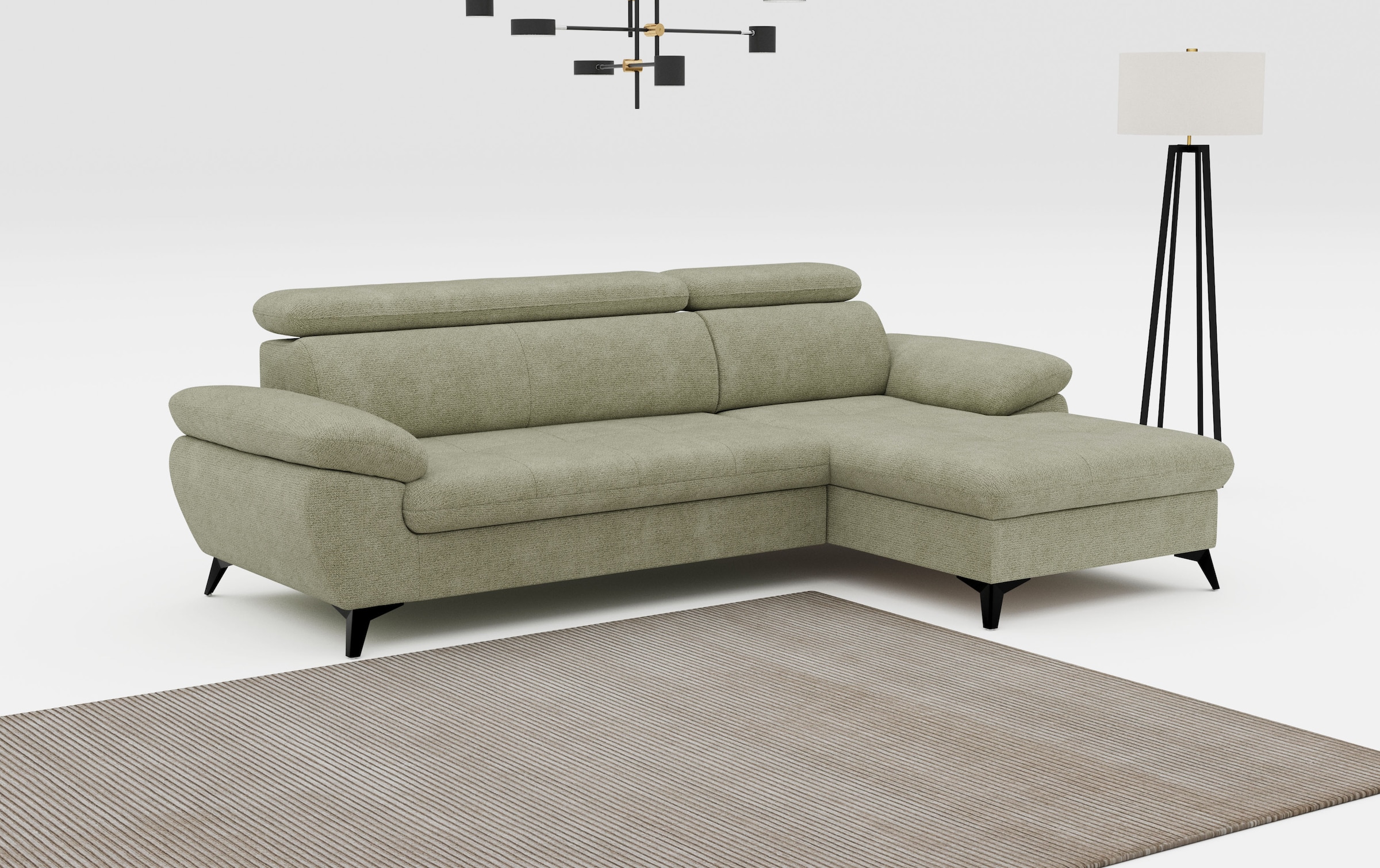 Image of COTTA Ecksofa "Hudson L-Form, B: 261 cm" mit Kopfteilverstellung, optional Bettfunktion & Bettkasten