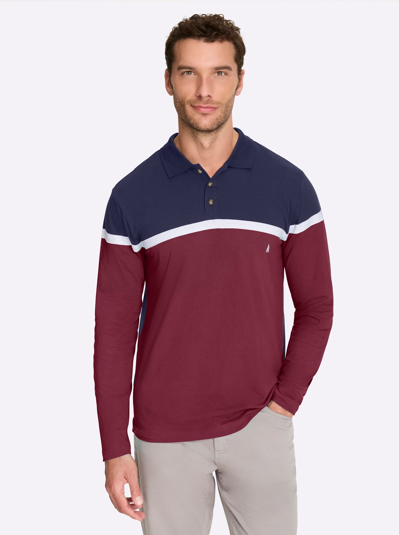 Image of Catamaran Langarmshirt "Langarm-Poloshirt" 1 tlg.