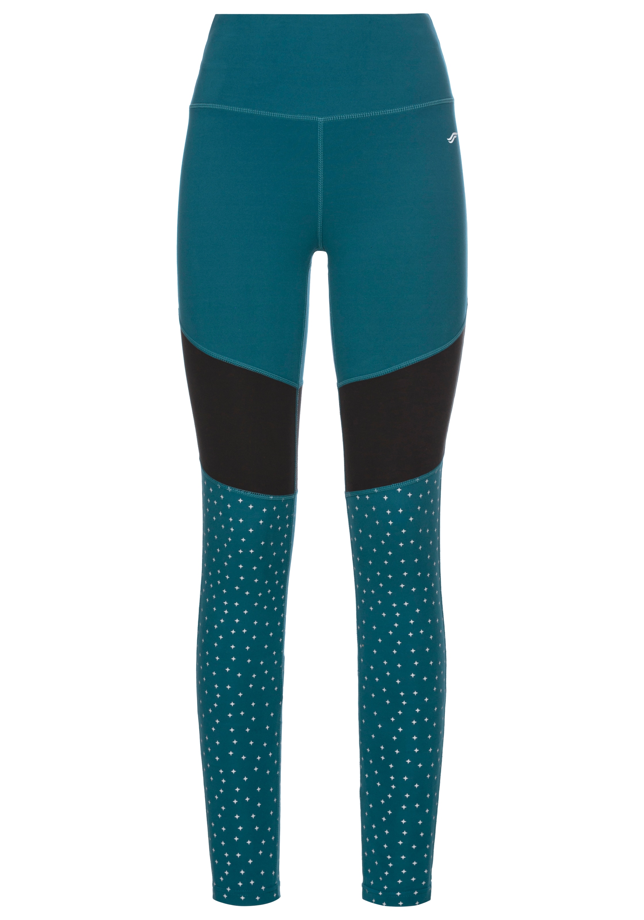 FAYN SPORTS Funktionstights »Tights mit Colorblock«, und Reflektorprint