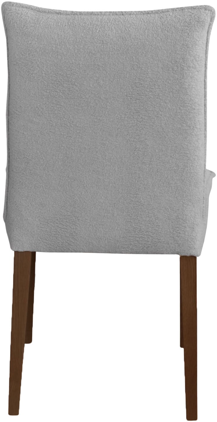 Home affaire 4-Fussstuhl »Atena«, (Set), 2 St., Luxus-Microfaser Teddyoptik, Gestell aus Massivholz Buche, Bezug Teddyoptik