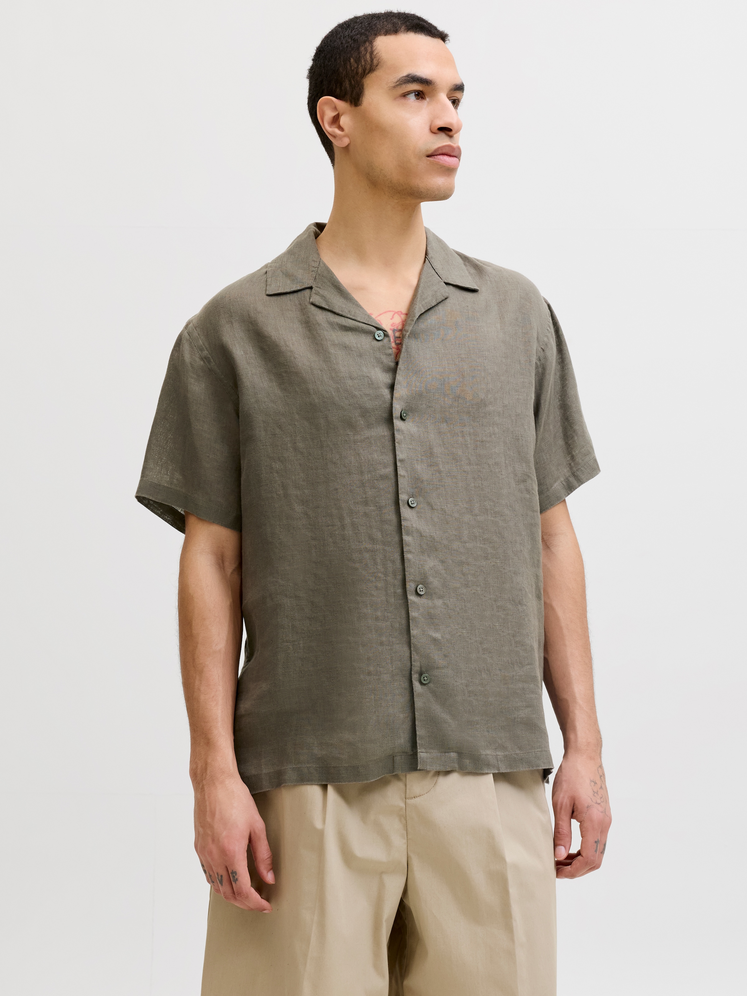 Jack & Jones Leinenhemd »JPRBLALAWRENCE LINEN RESORT S/S SHIRT SN« Leinen, relaxed fit