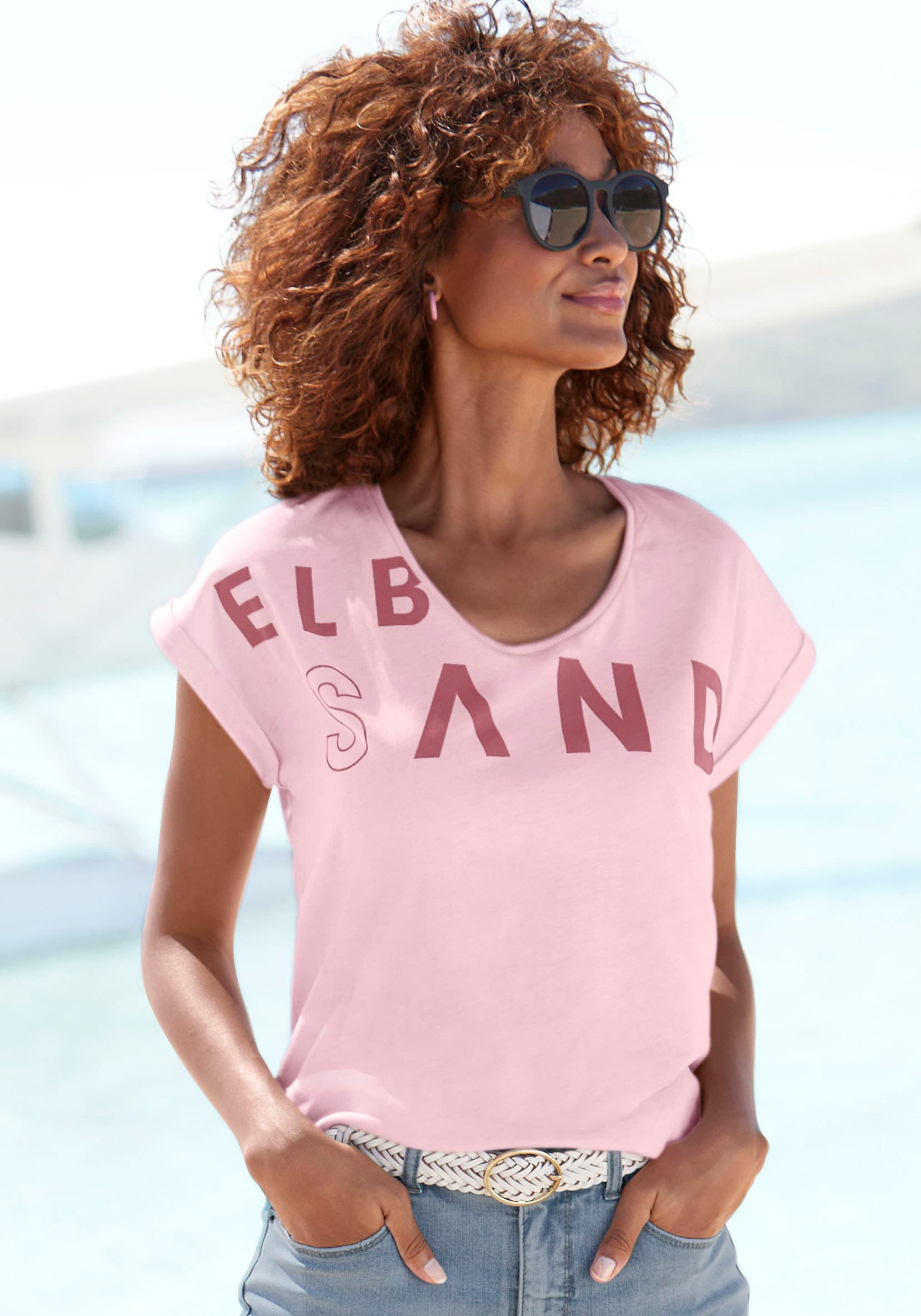 Elbsand T-Shirt, aus weichem Jersey, Kurzarmshirt, sportlich und bequem-Elbsand 1