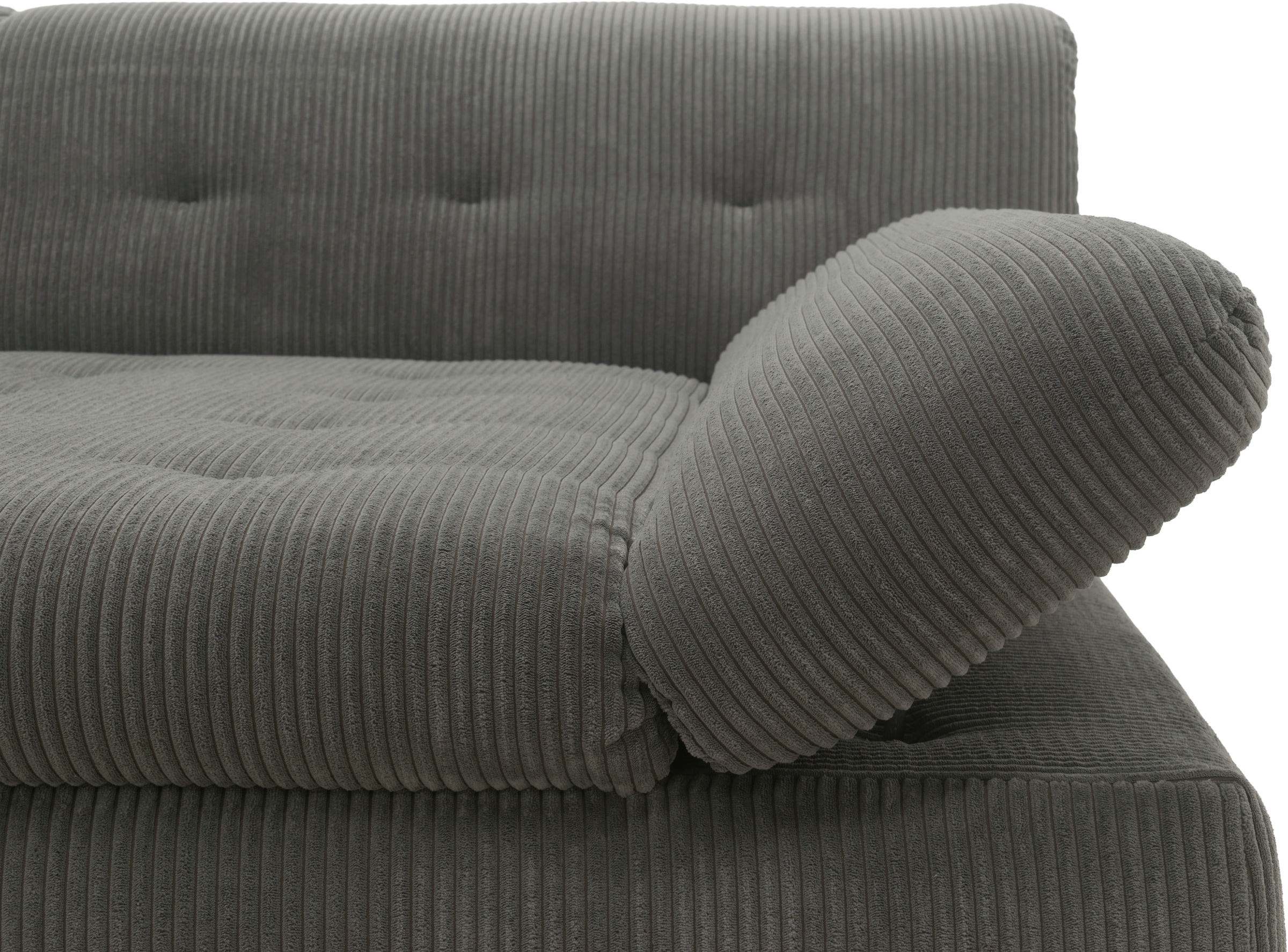 DOMO collection Ecksofa »100031 kompakte Stellmasse, komfortabel und bequem, L-Form«, wahlweise mit Bettfunktion und Armteilverstellung. Breite 234cm