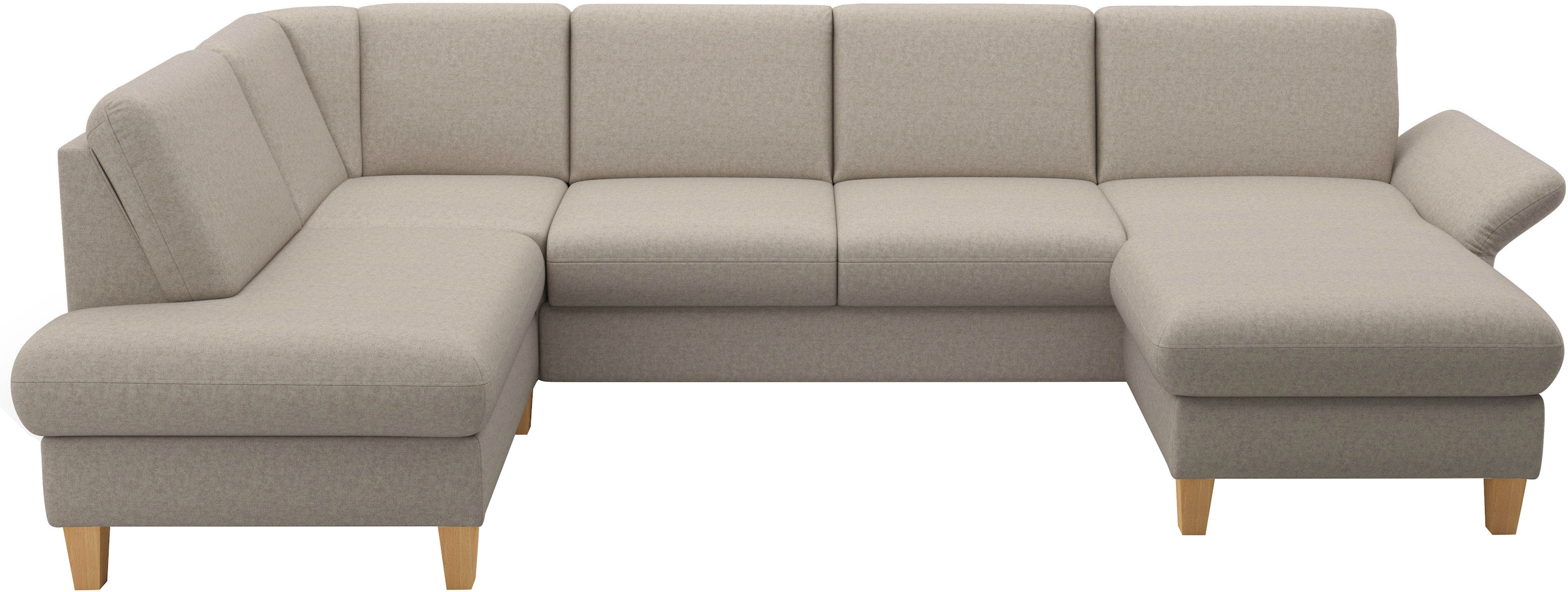 Home affaire Paysage de salon »Rochelle, U-Form« optional mit Armteilverstellung, mit Bettfunktion & Bettkasten