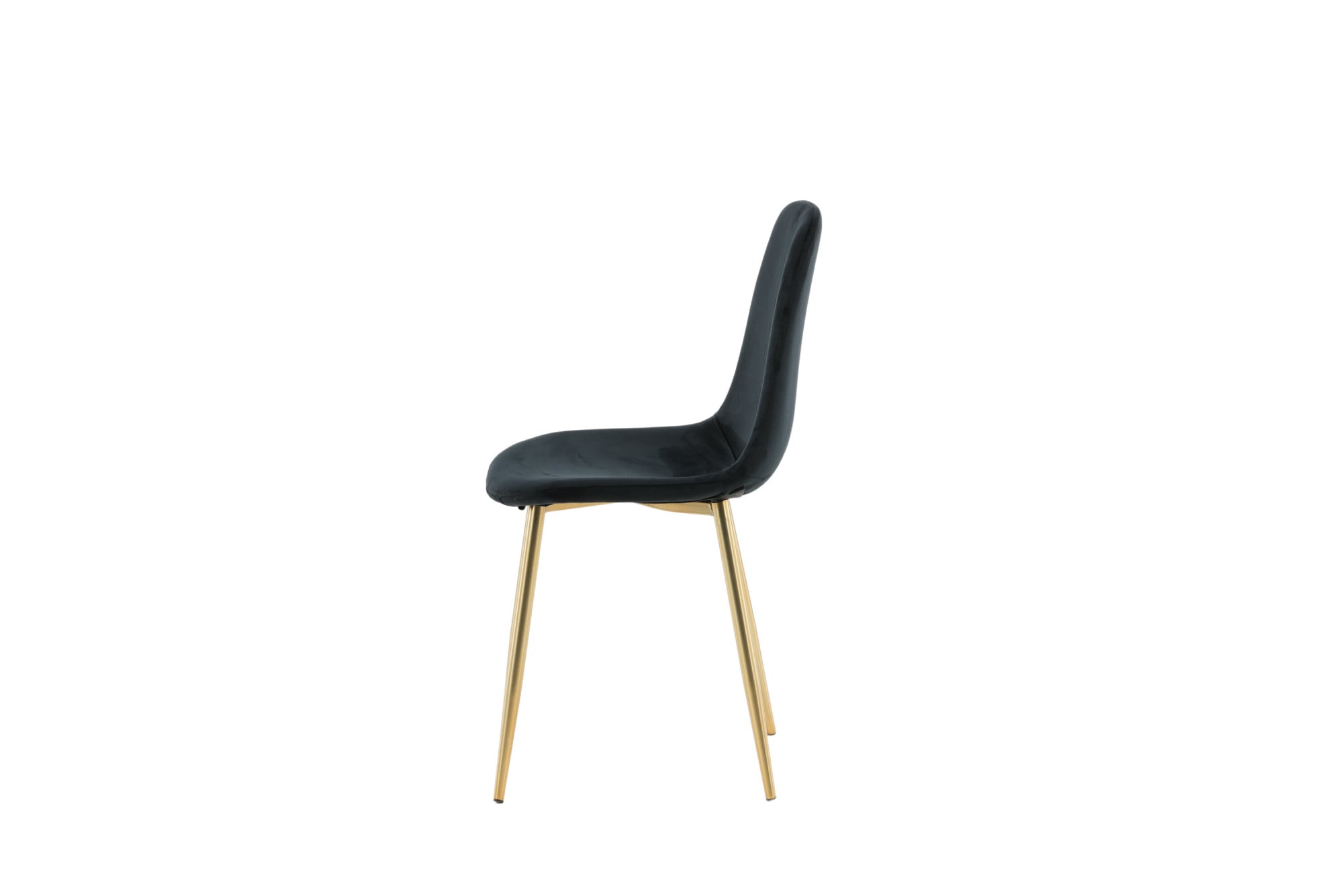Venture Home Chaise de salle à manger »Polar, 2er-Set Esszimmerstühle in Schwarz-Samt, Messingbeine, 150 kg« () 2 cuischaise rembourrée, revêtement en velours, pieds en métal, arrondi, élégant