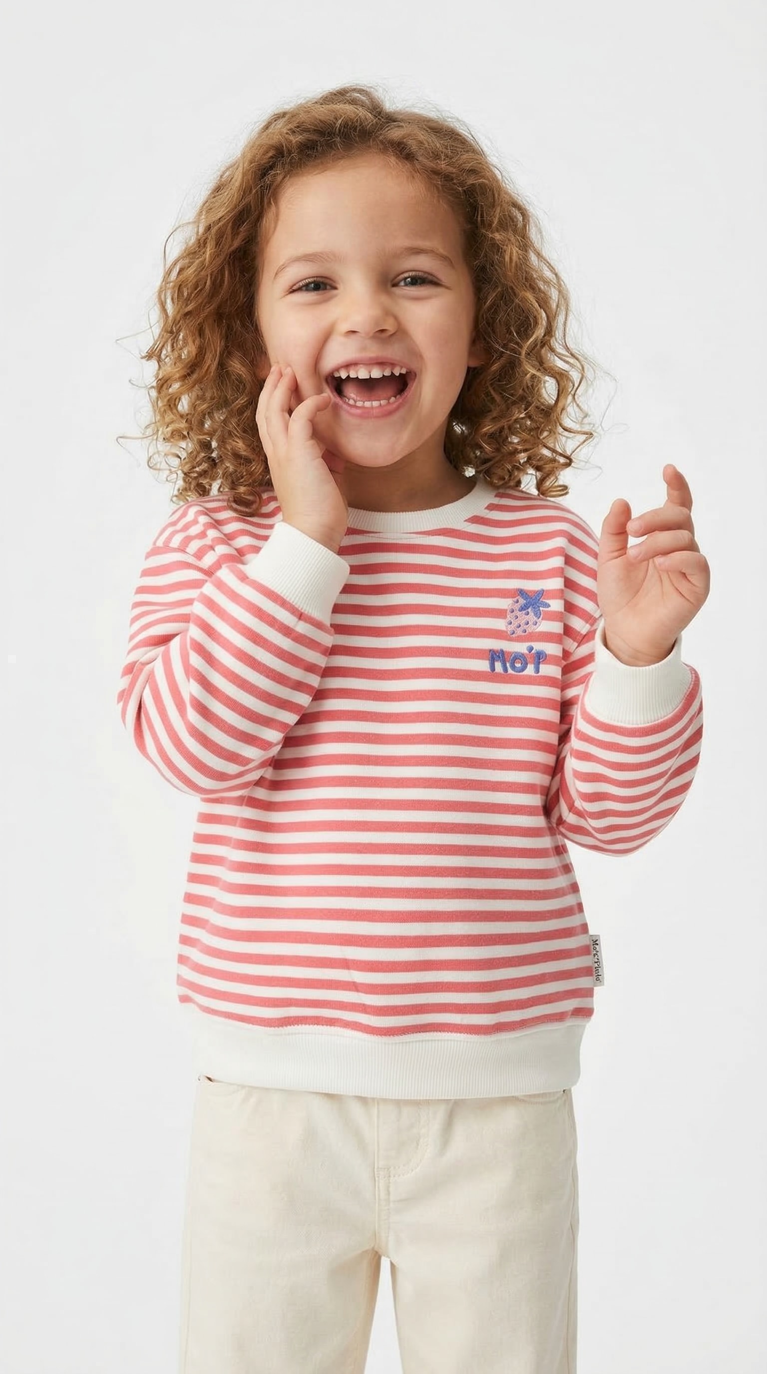 Image of Marc OPolo Junior Sweatshirt, Reine Baumwolle, für kleine Mädchen, kontrastfarbene Details