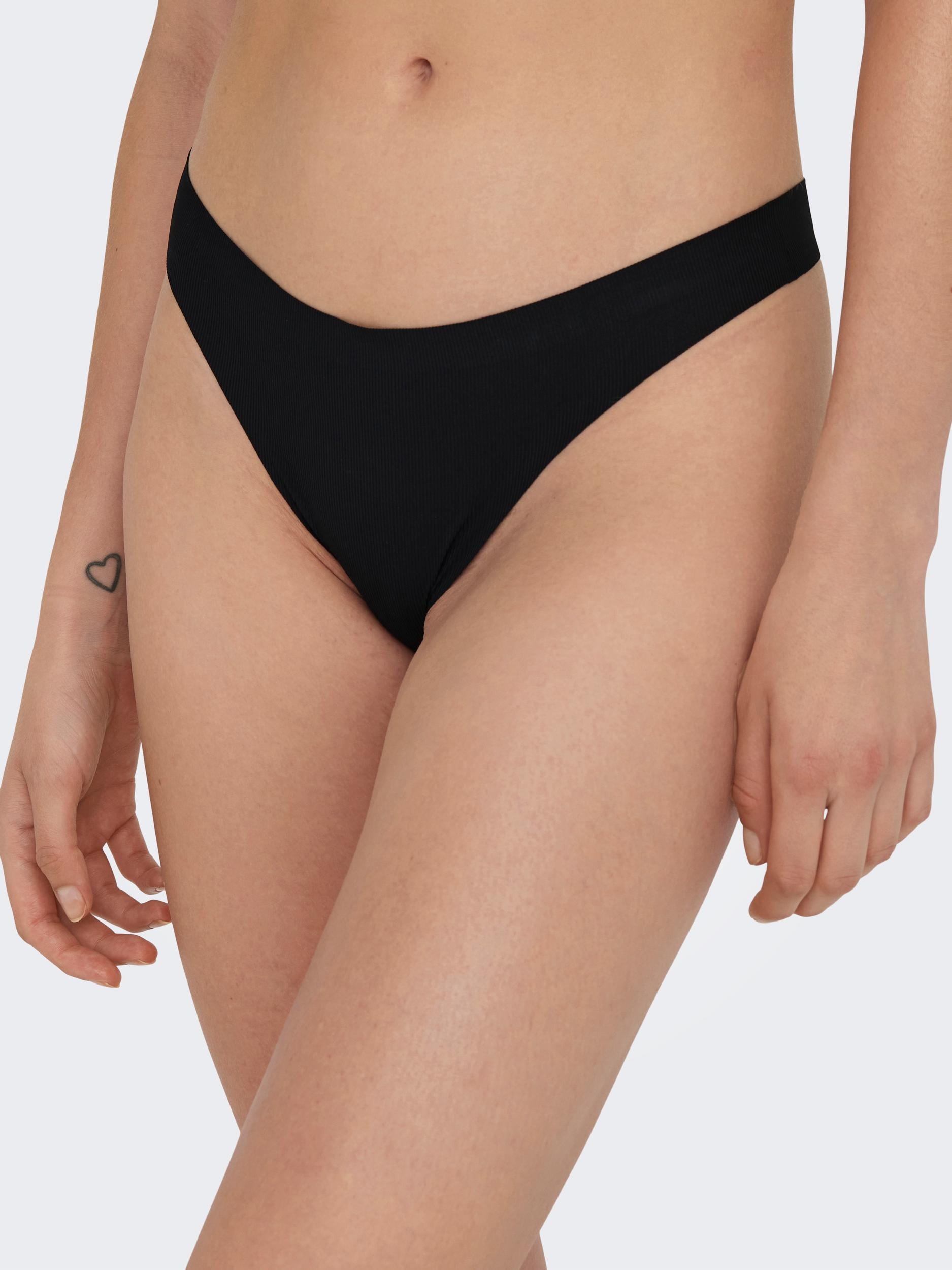 ONLY String »ONLTRACY INVISIBLE 3-PACK RIB THONG«, (Set, 3 St.)