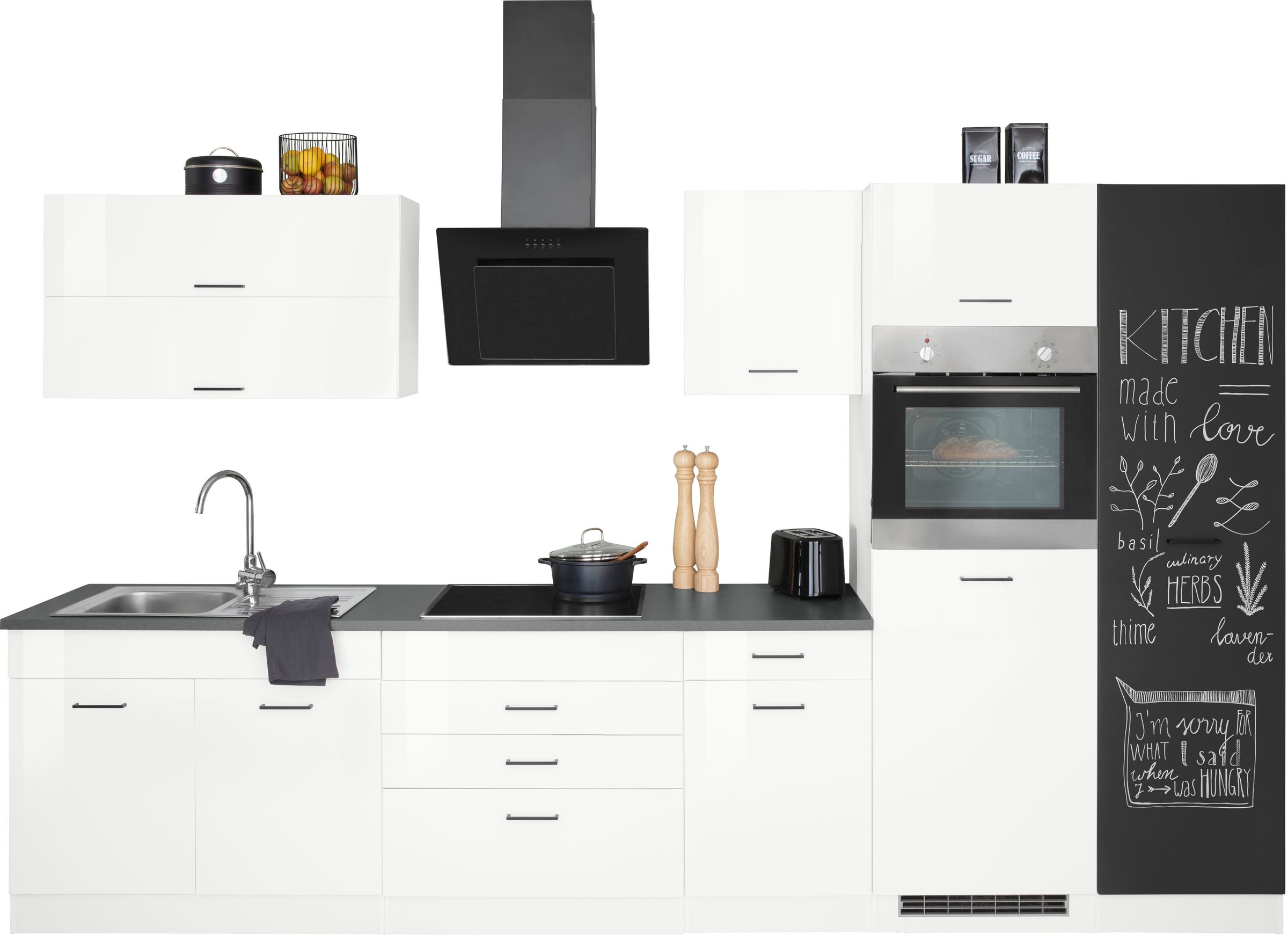 KOCHSTATION "KS-Trier" ohne E-Geräte, Breite 340 cm