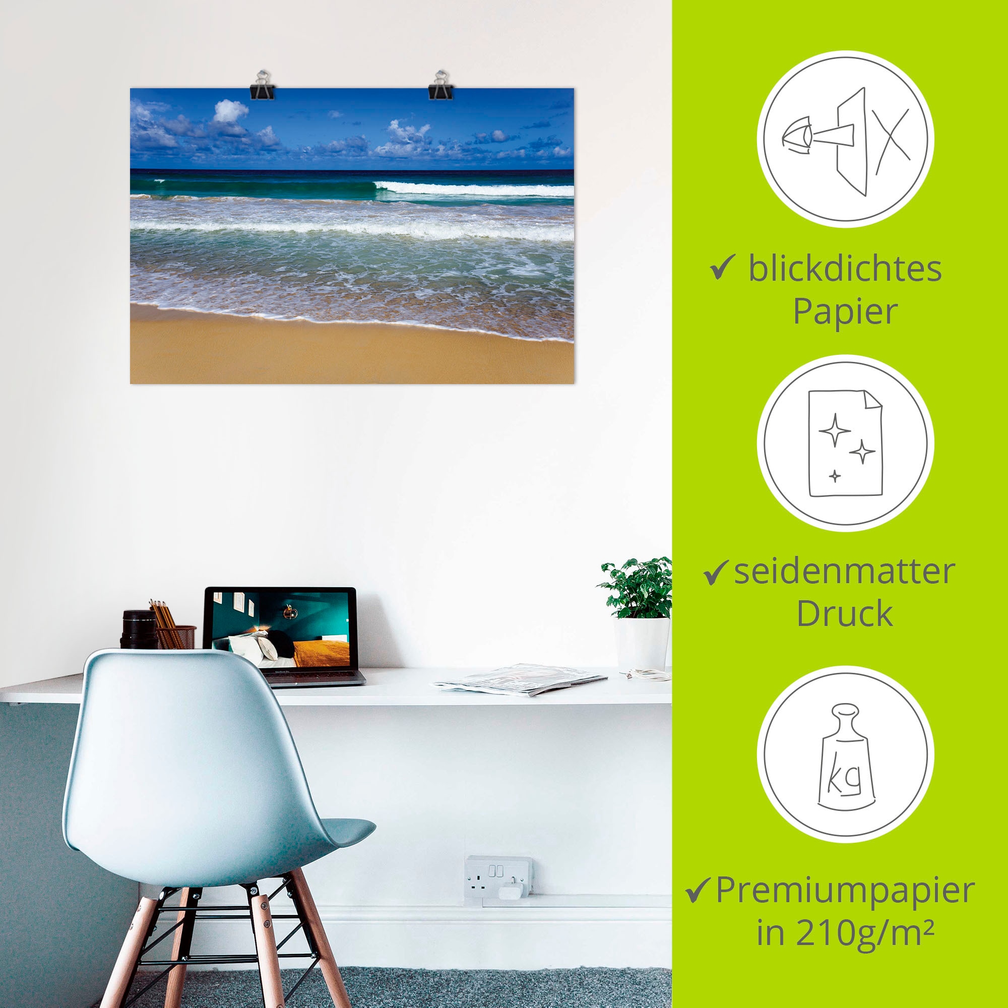 Artland Wandbild »Strand El Macao, Punta Cana«, Karibikbilder, (1 St.), als Alubild, Leinwandbild, Wandaufkleber oder Poster in versch. Grössen