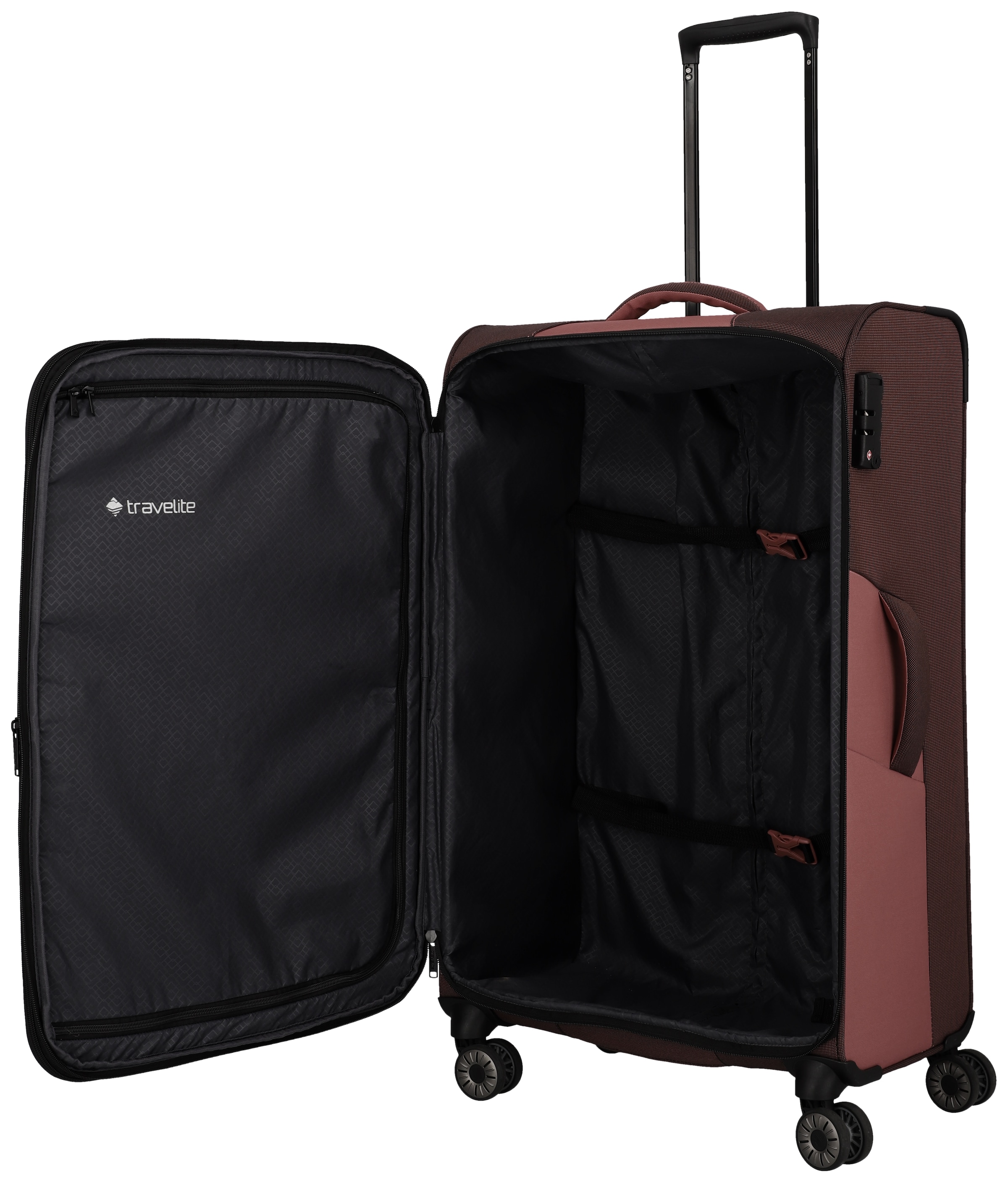 travelite Kit trolley »VIIA S/M/L und Reisetasche« ensemble de valises avec volume extensible et serrure TSA