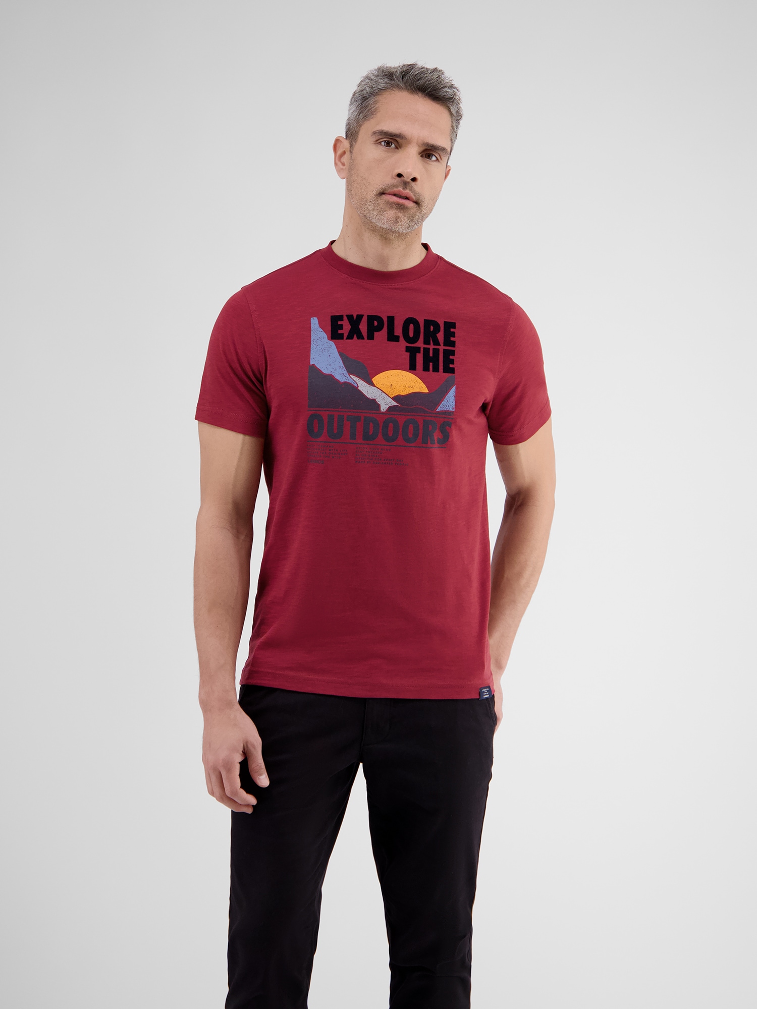 LERROS T-Shirt »LERROS T-Shirt mit Outdoor-Brustprint«