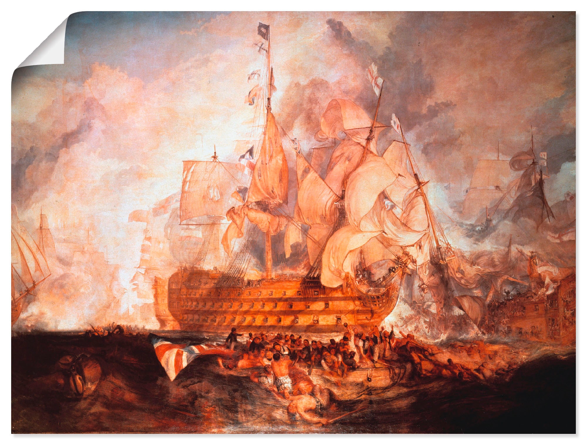 Artland Kunstdruck »Schlacht bei Trafalgar«, Boote & Schiffe, (1 St.), als Leinwandbild, Wandaufkleber oder Poster in versch. Grössen