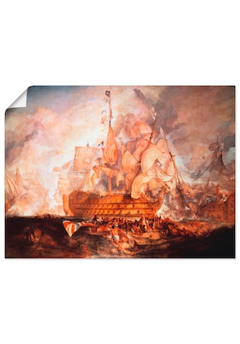 Kunstdruck »Schlacht bei Trafalgar«, Boote & Schiffe, (1 St.)
