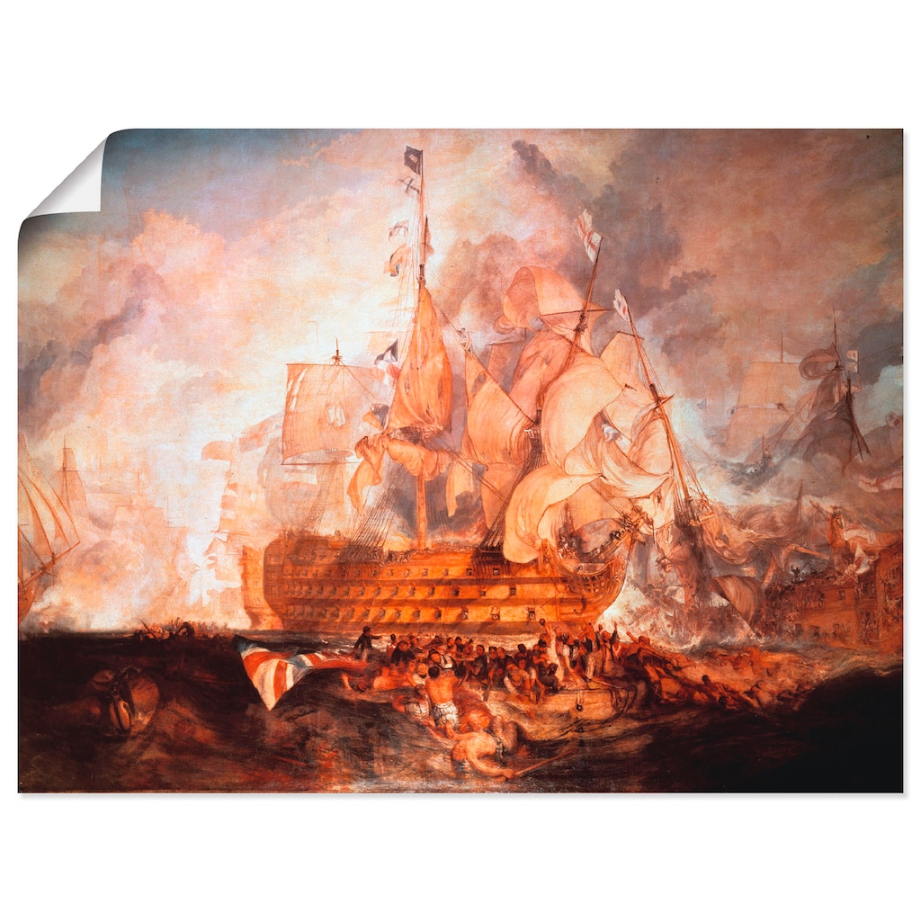 Artland Kunstdruck »Schlacht bei Trafalgar«, Boote & Schiffe, (1 St.)