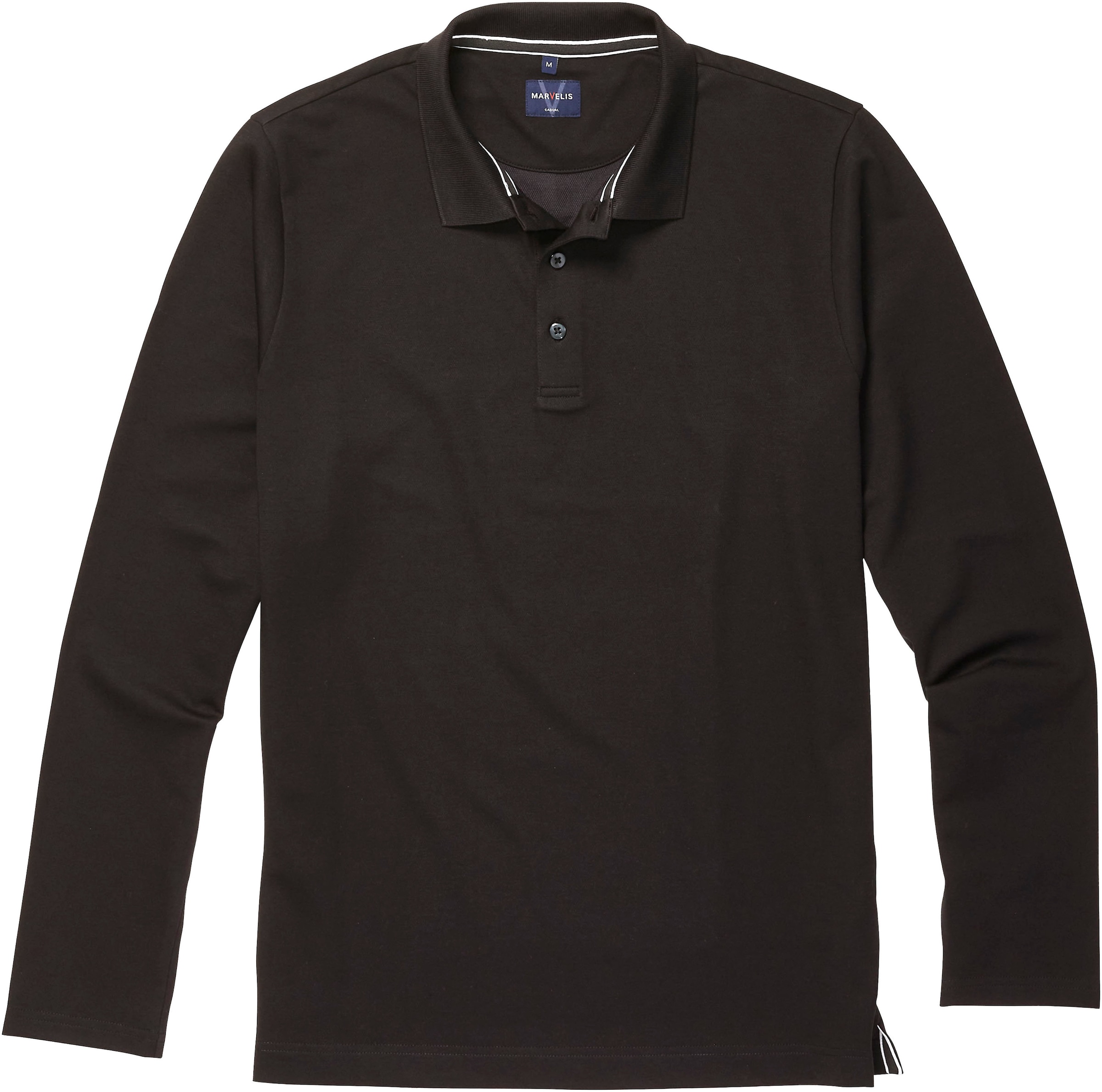 MARVELIS Langarm-Poloshirt