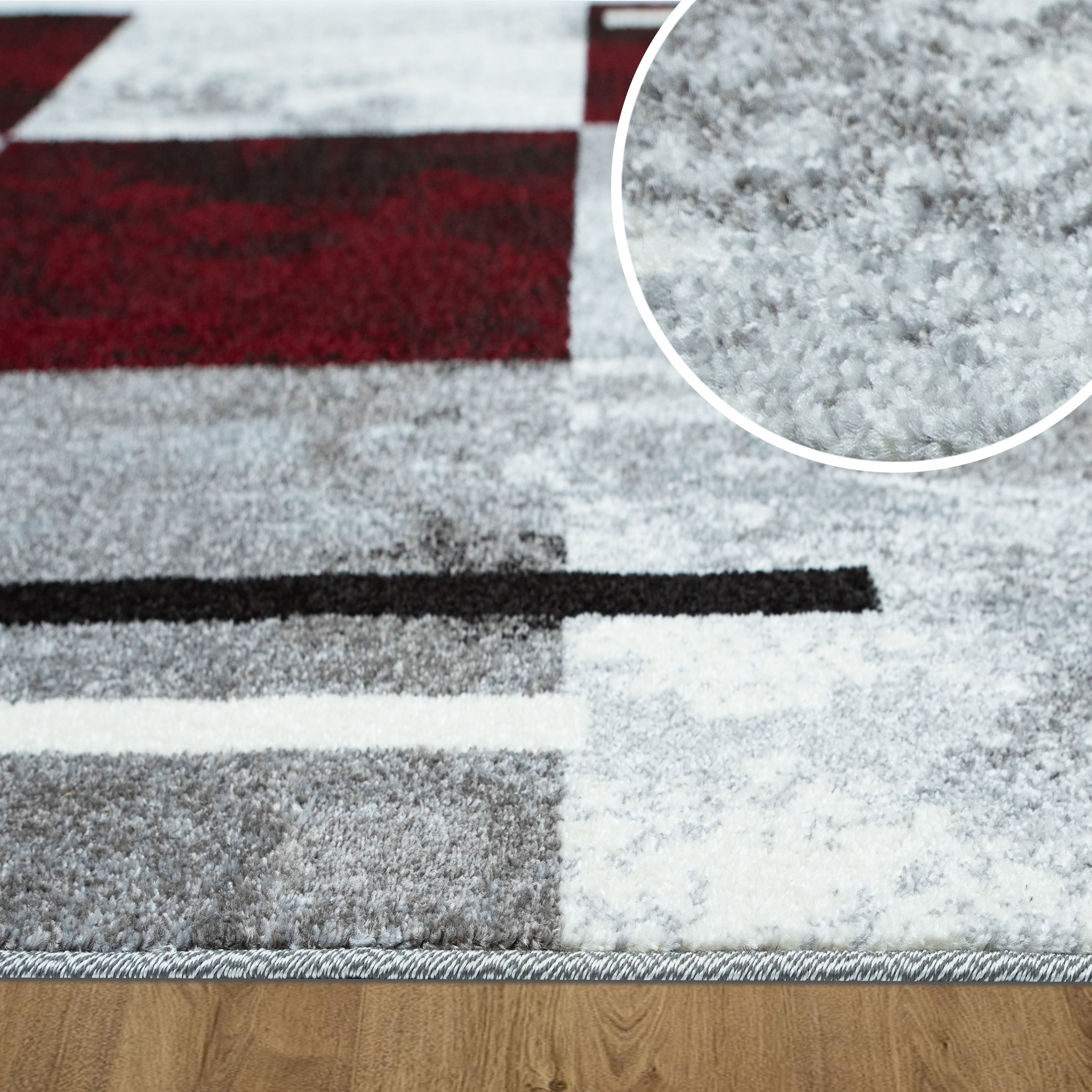 GOODproduct Teppich »Cube, Karo Muster mit 3D-Design« rechteckig 9 mm Höhe Kasten, geometrisch, Patchwork, Wohnzimmer, Schlafzimmer