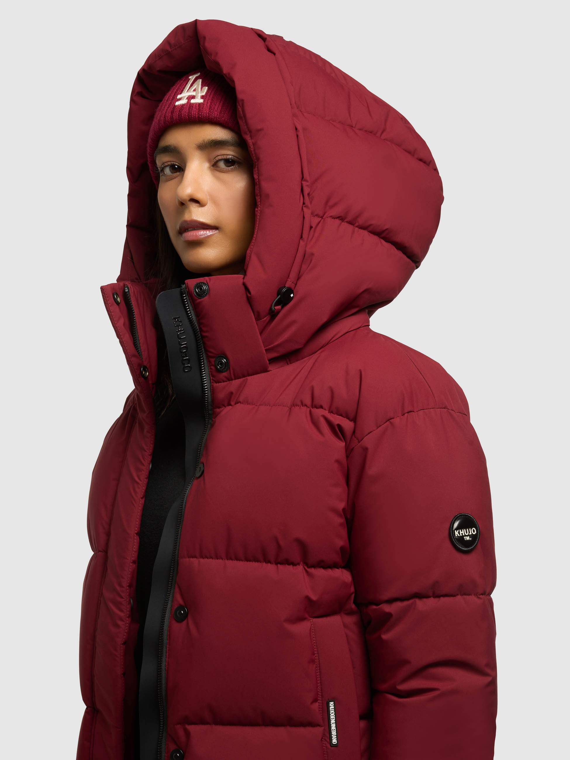 khujo Steppjacke »DEVINA3 MATT« mit Kapuze Taschenbeutel mit Fleece