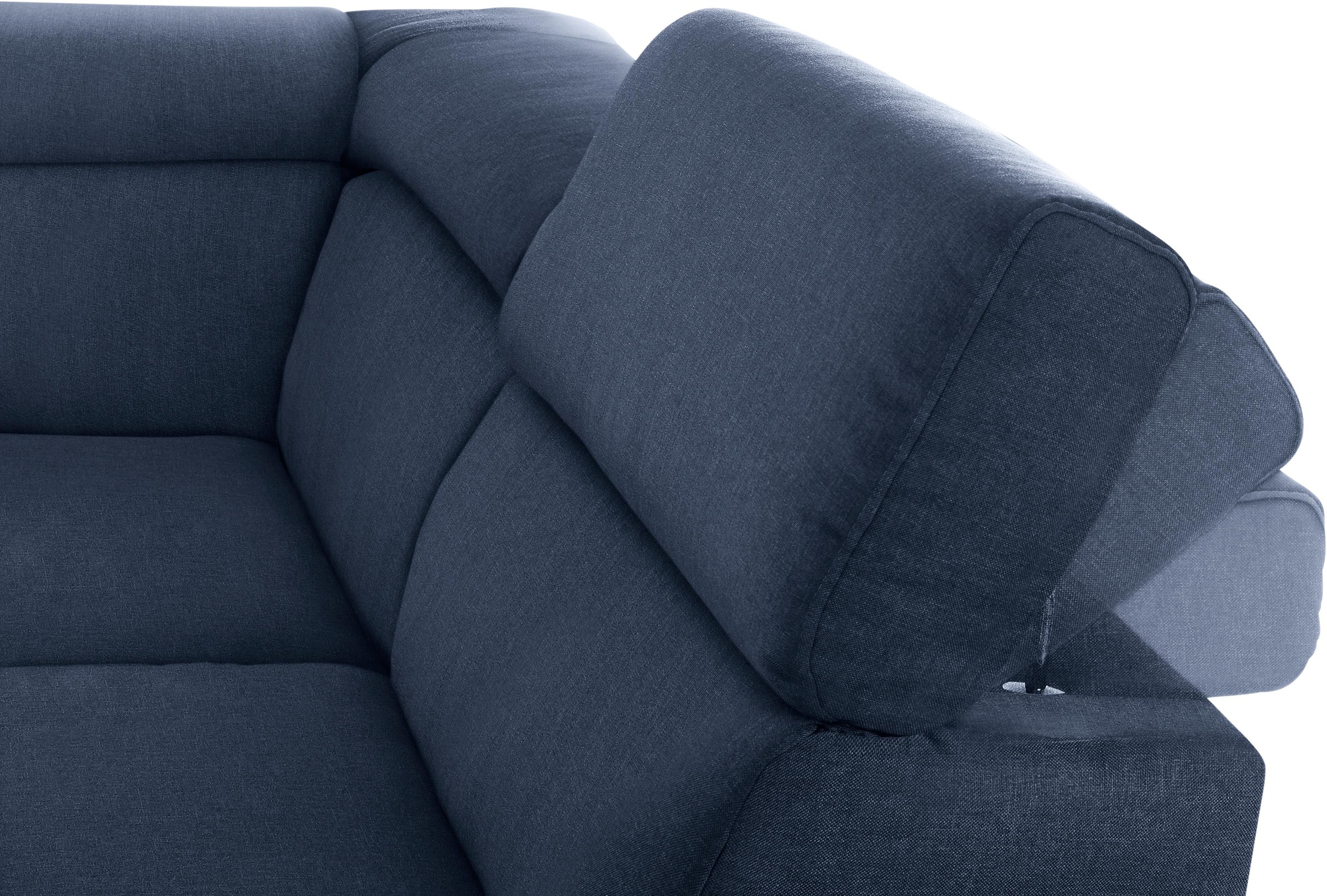 DOMO collection Wohnlandschaft »Mira, inklusive Kopfteilverstellung für mehr Wohlfühlkomfort, U-Form« wahlweise mit Bettfunktion und Bettkasten, elegant und modern