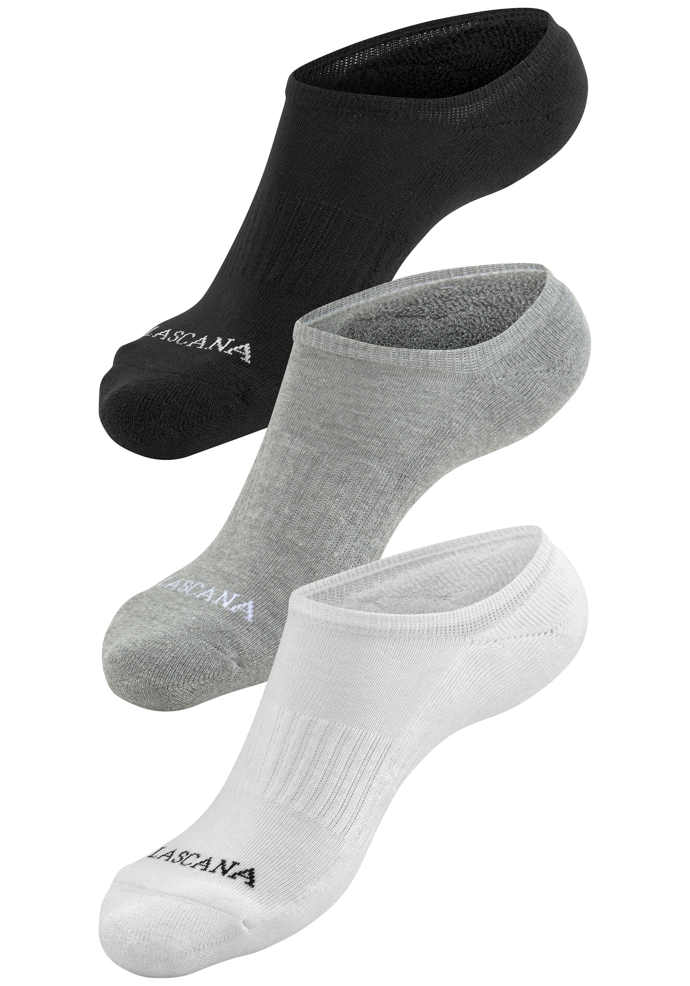 LASCANA ACTIVE Sneakersocken, (Packung, 7 Paar), mit Fussfrottee