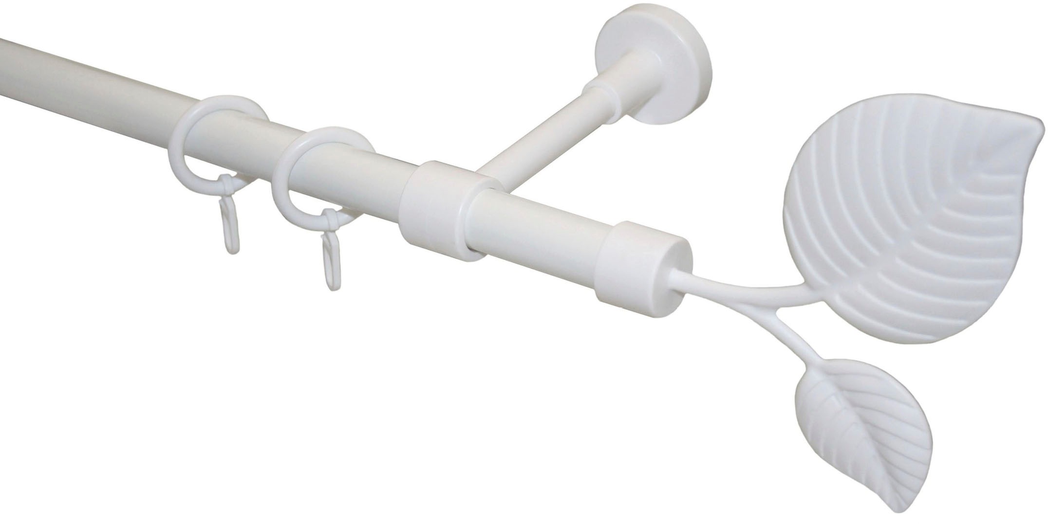 Image of GARESA Gardinenstange »BLATT«, 1 läufig-läufig, Wunschmasslänge, Kunststoff, Durchmesser 20 mm, einfache Montage, mit Stangenverbinder verlängerbar bei Ackermann Versand Schweiz