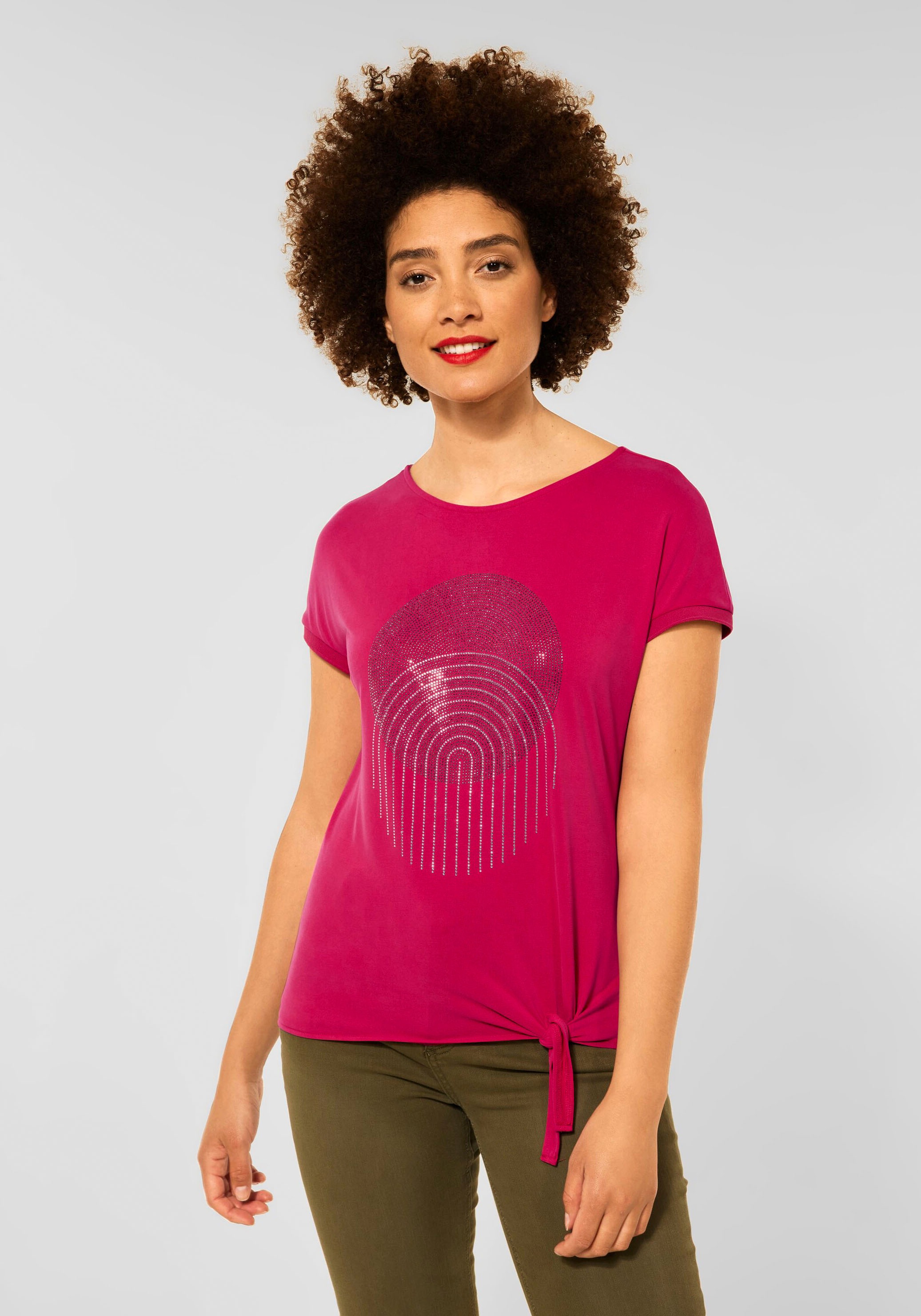 Image of STREET ONE Shirttop, mit glänzenden Steinchen-Applikationen bei Ackermann Versand Schweiz