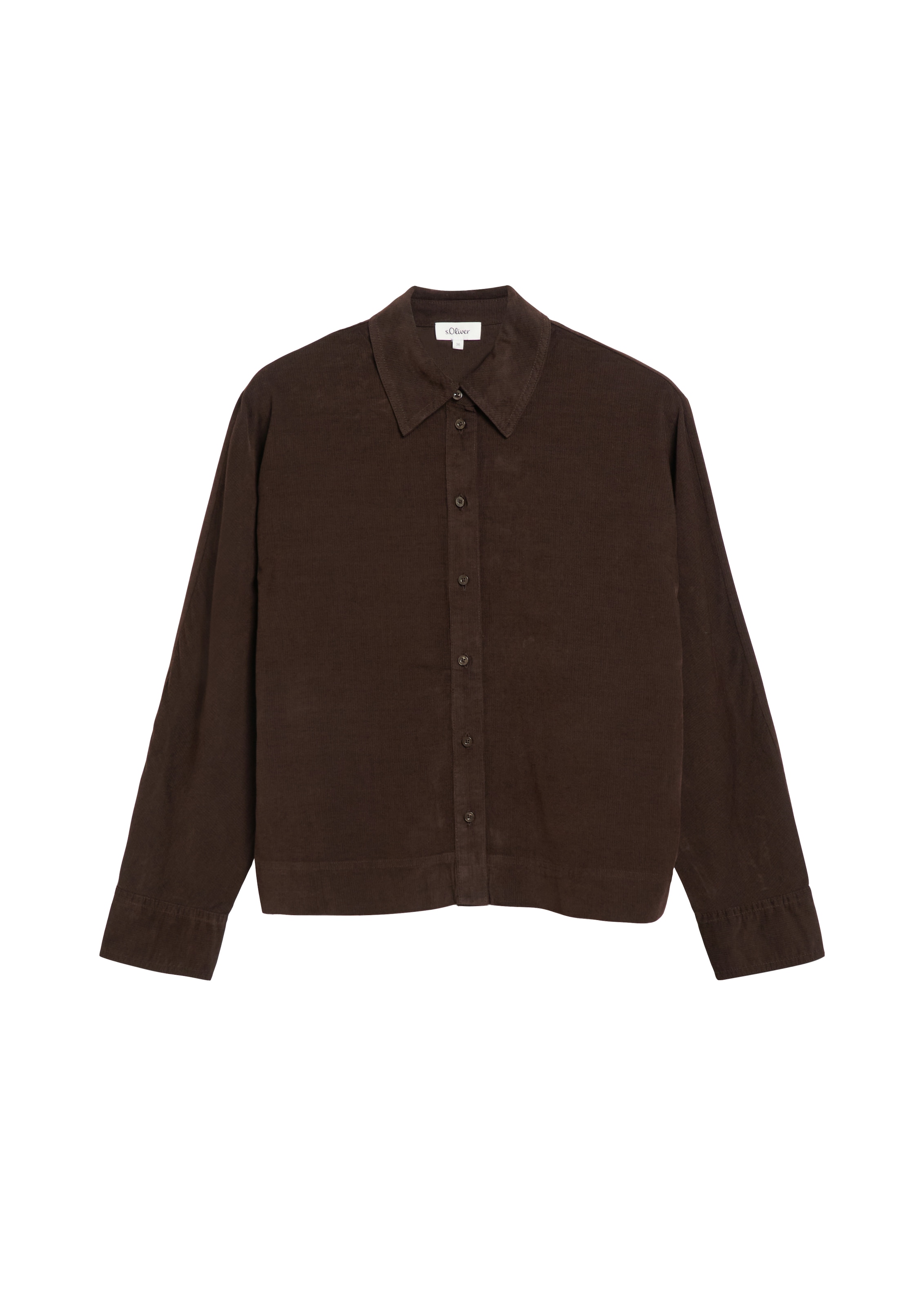 s.Oliver Blouse à manches longues Cordbluse mit Hemdkragen und Knofpleiste