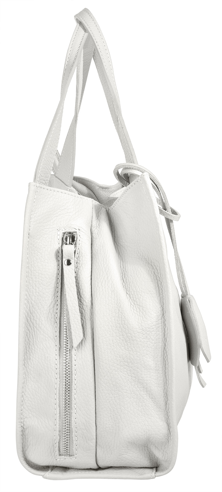 Cluty Shopper cuir véritable, fabriqué en Italie