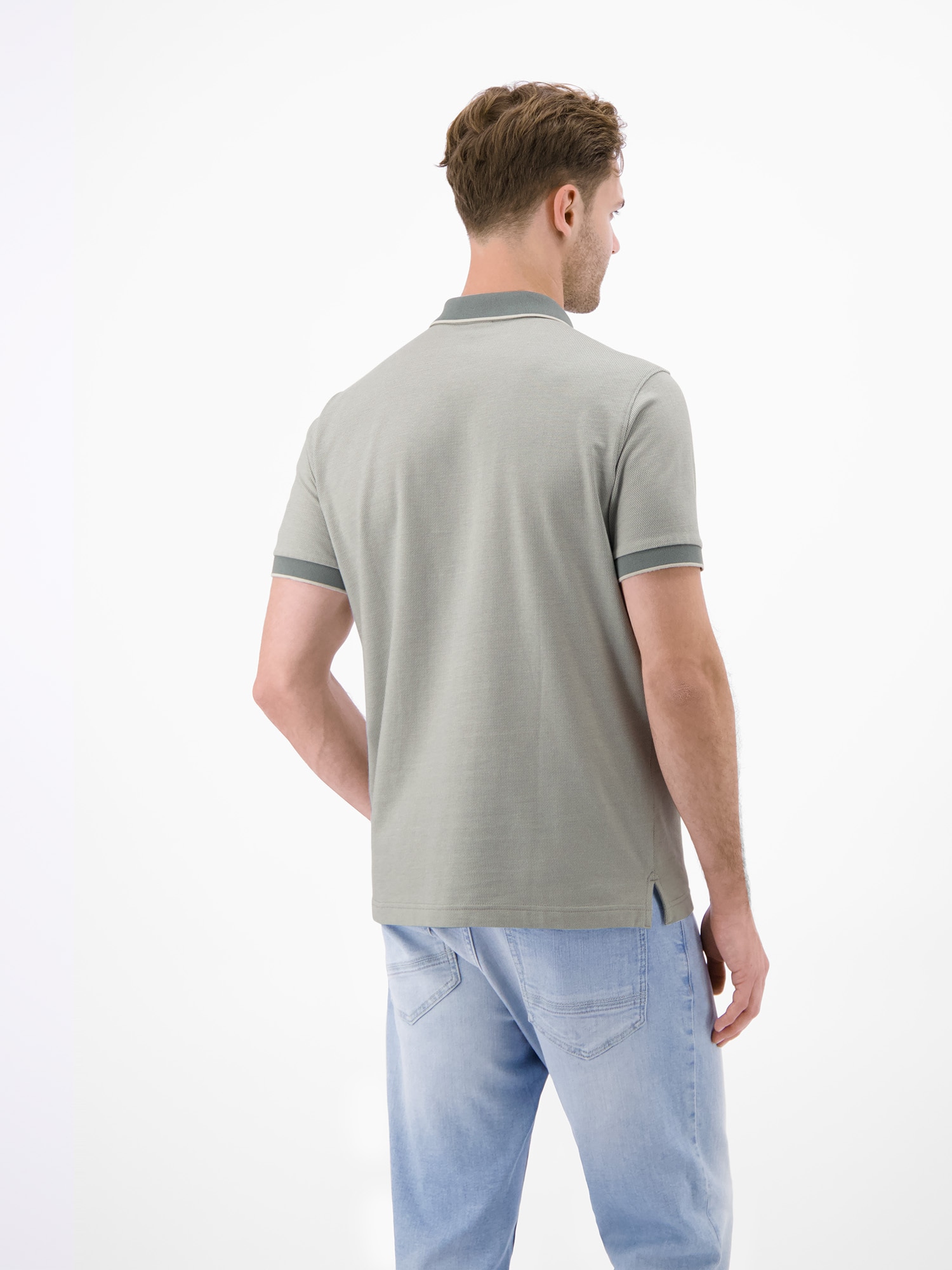 LERROS Polo »Poloshirt in 2-Tone-Optik«