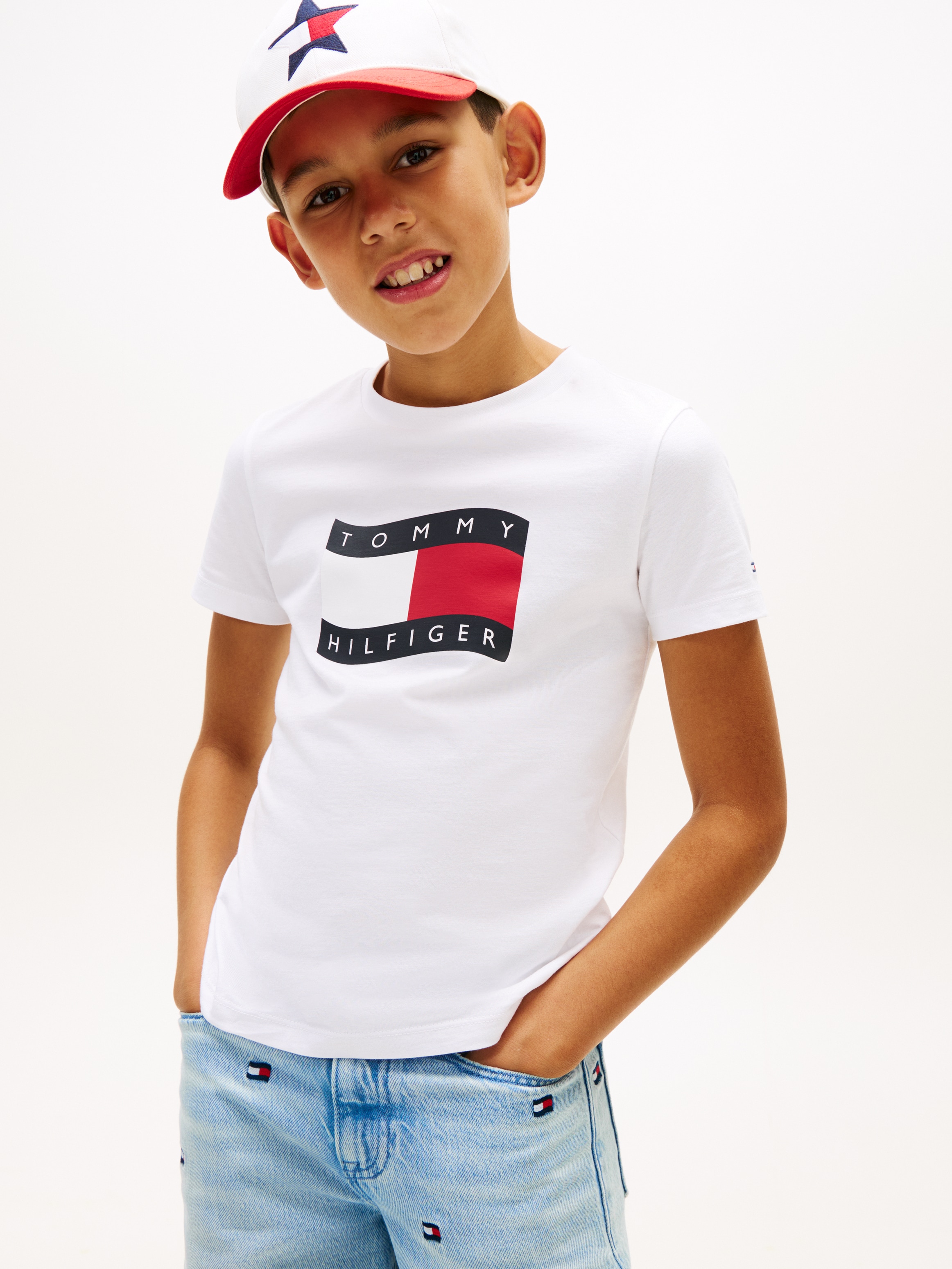 Image of Tommy Hilfiger T-Shirt "WAVY FLAG T-SHIRT" Kinder bis 16 Jahre, regular fit