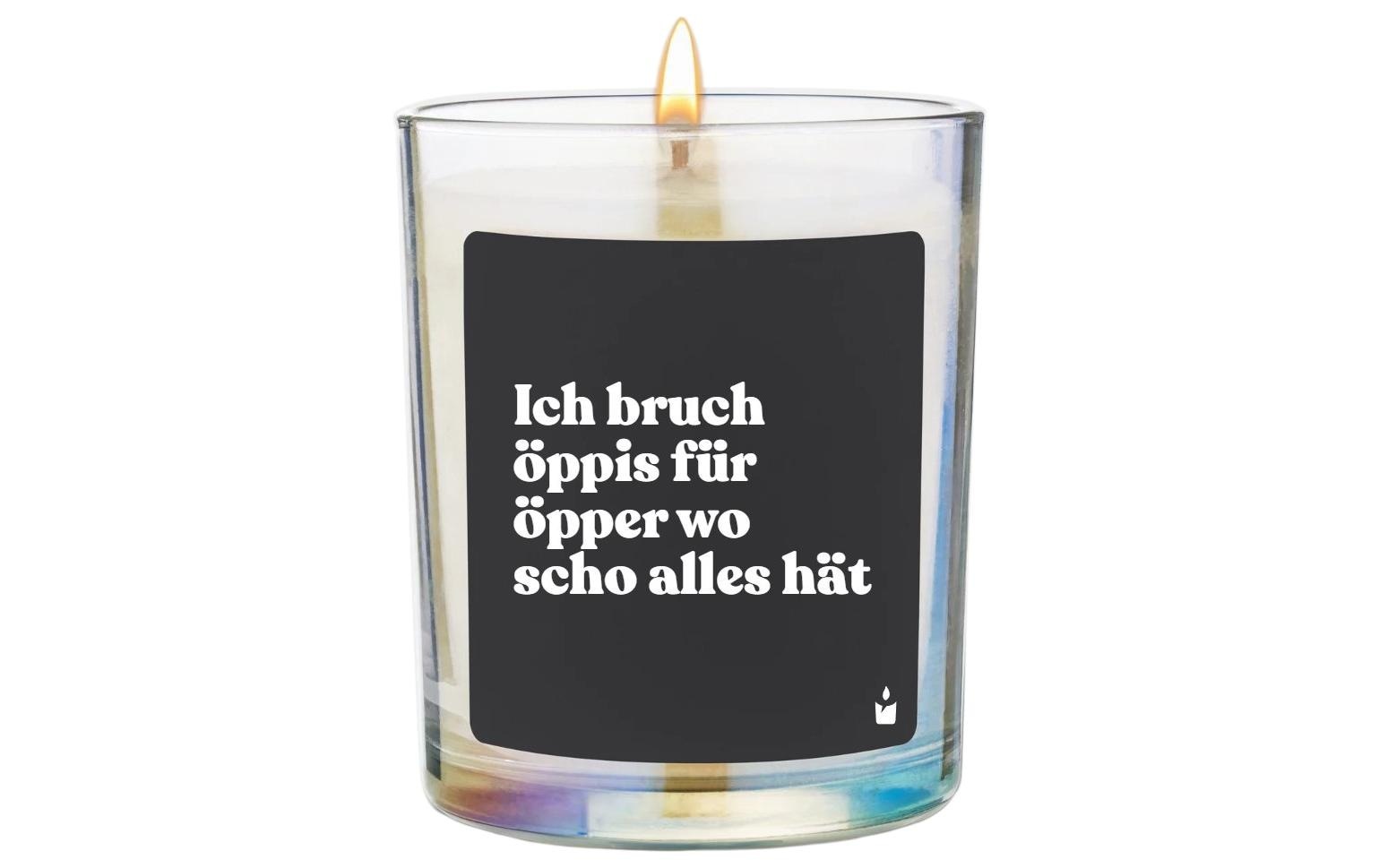 Image of Duftkerze "ChattyCandles Ich bruch öppis 6,7 x 8 cm"