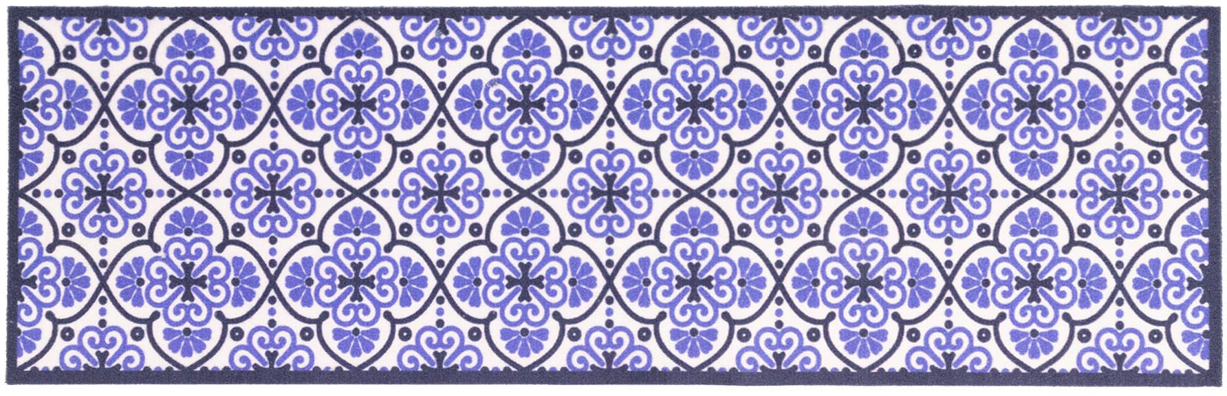 Image of Primaflor-Ideen in Textil Küchenläufer "LISSABON, Made in Belgium" rechteckig 5 mm Höhe Motiv Ornamente, Fliesen Design, rutschhemmend, waschbar, Küche